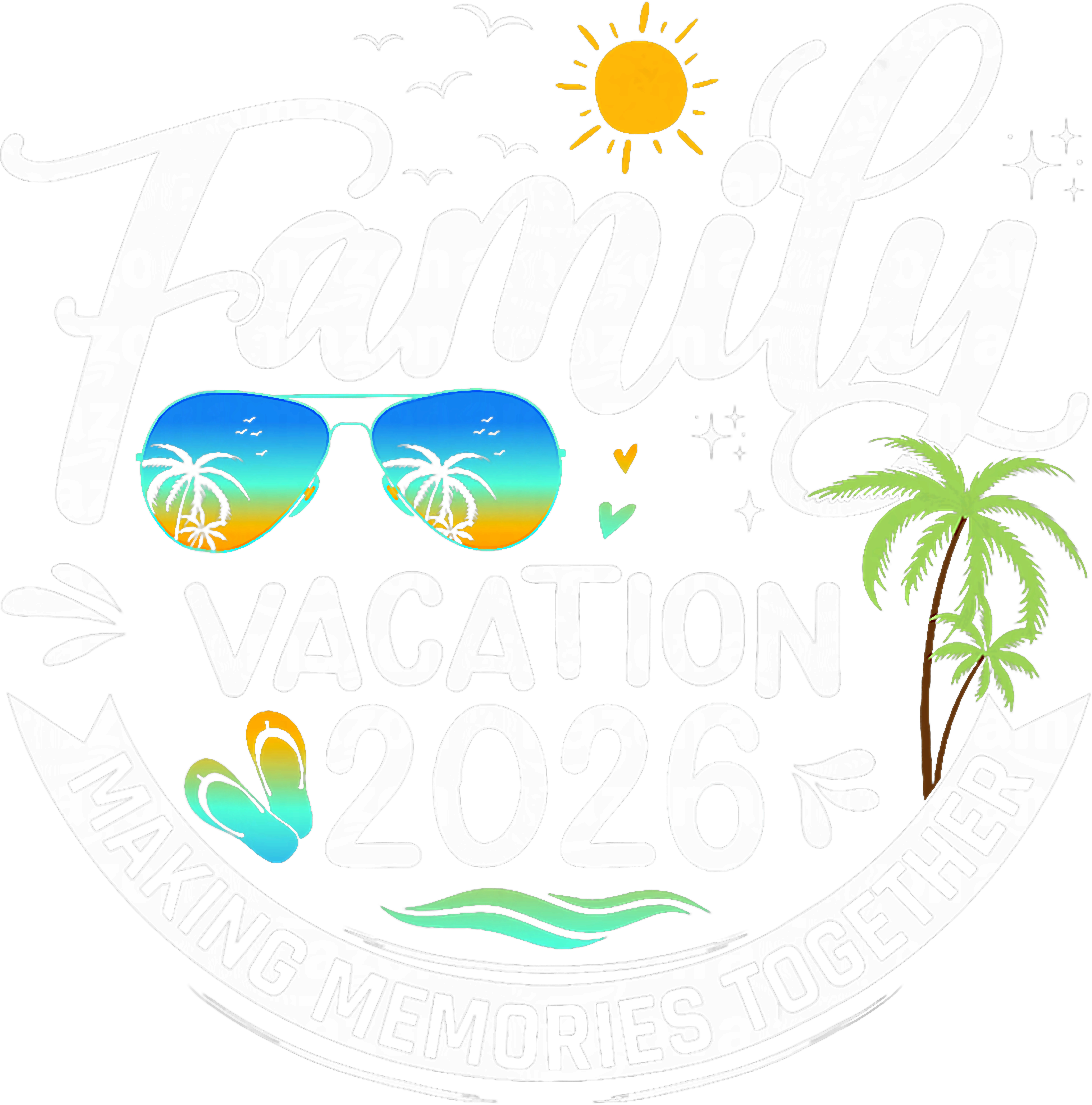 Family Vacation Memories Together DTF Transfer