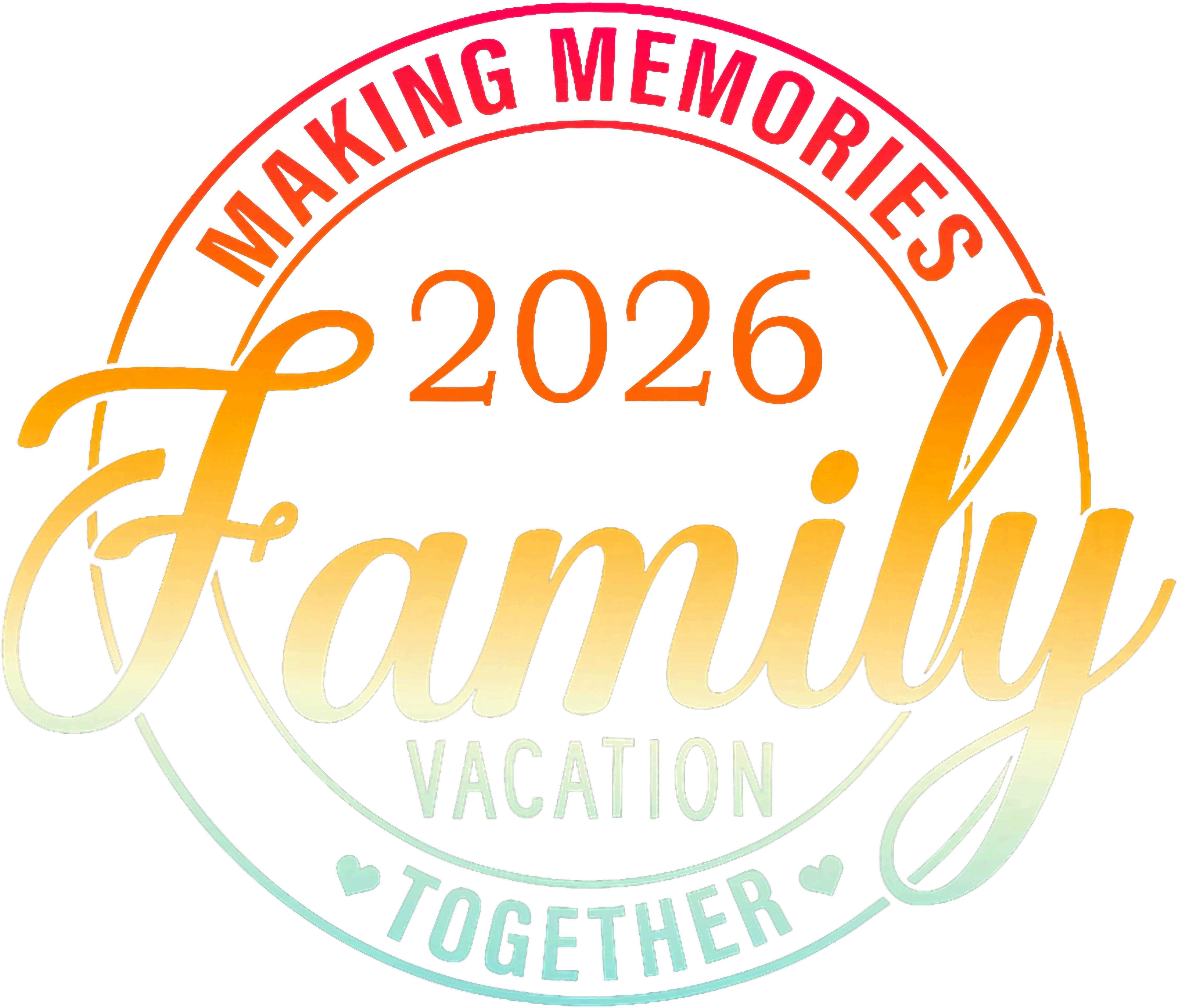 Family Vacation Making Memories DTF Transfer