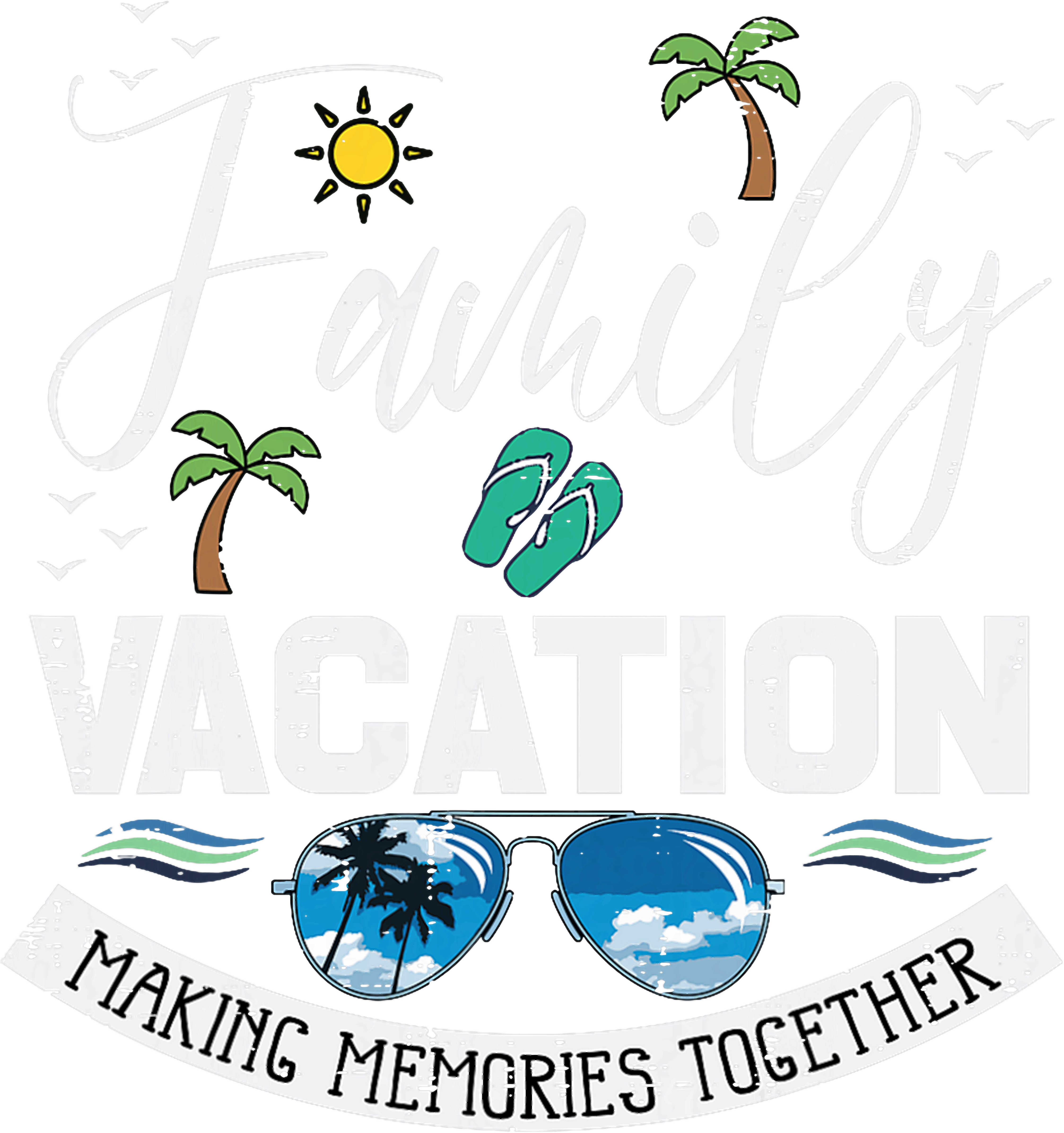 Family Beach Vacation Memories DTF Transfer