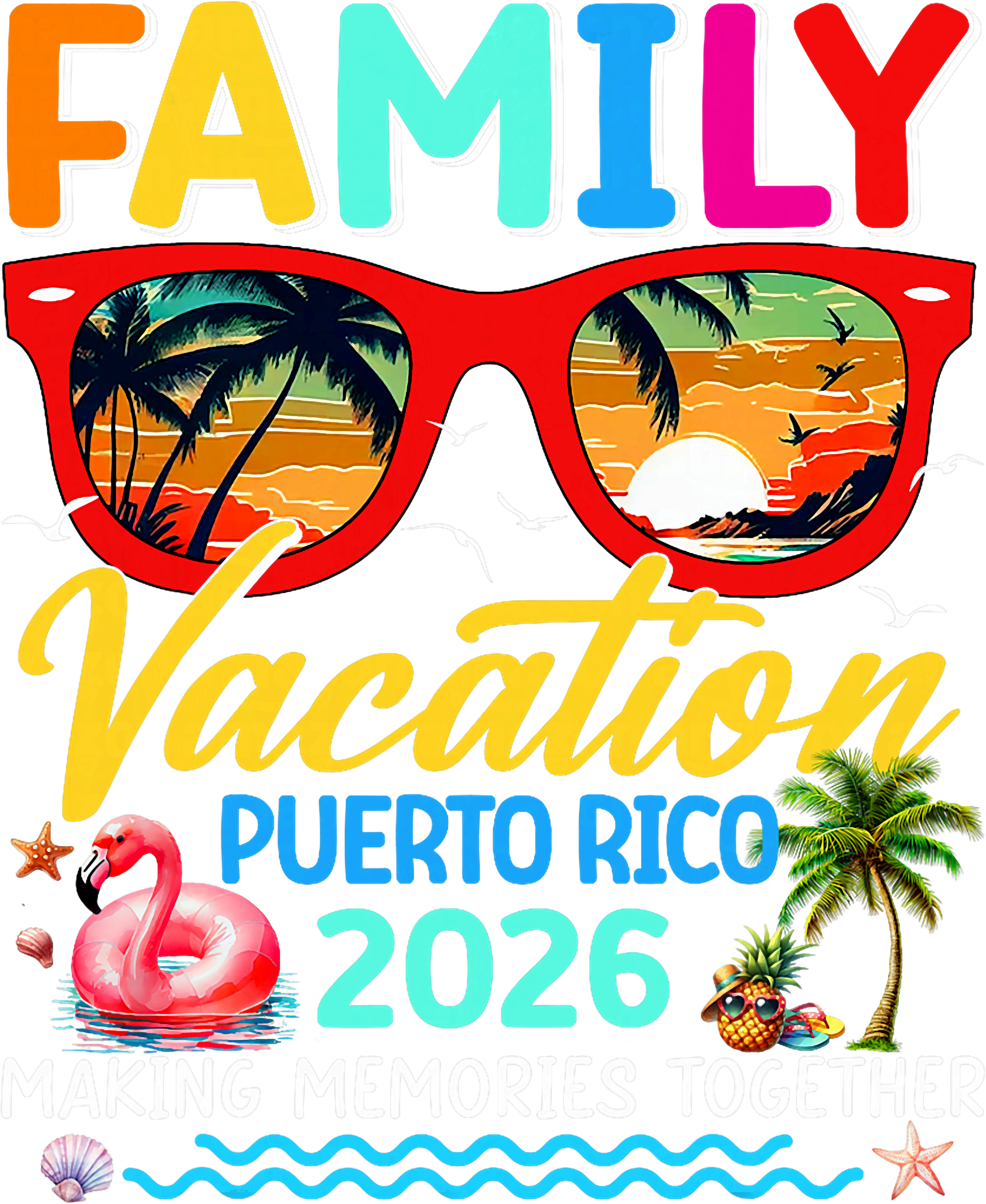Puerto Rico Family Vacation DTF Transfer
