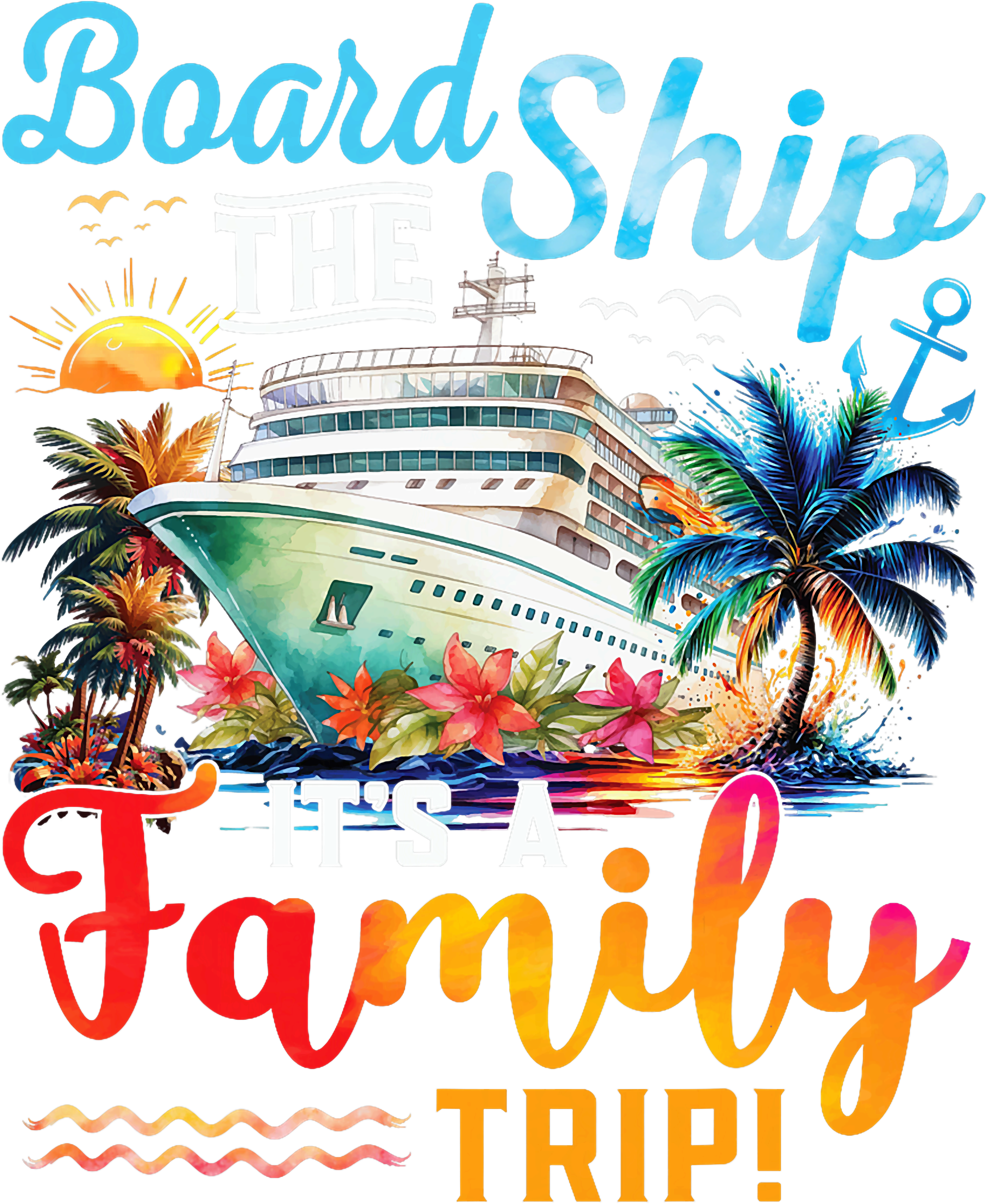 Tropical Family Cruise Adventure DTF Transfer