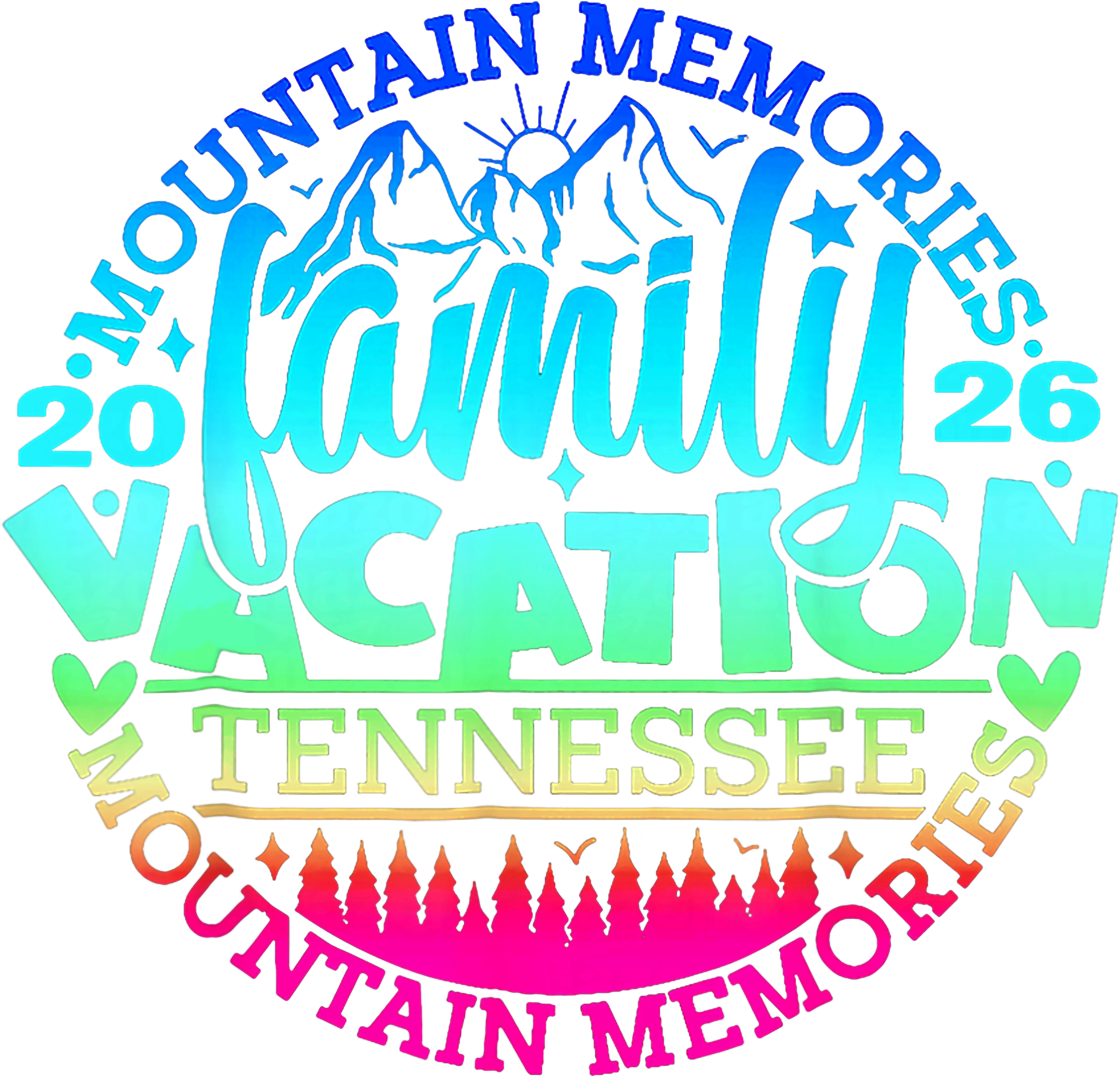 Tennessee Mountain Family Vacation DTF Transfer
