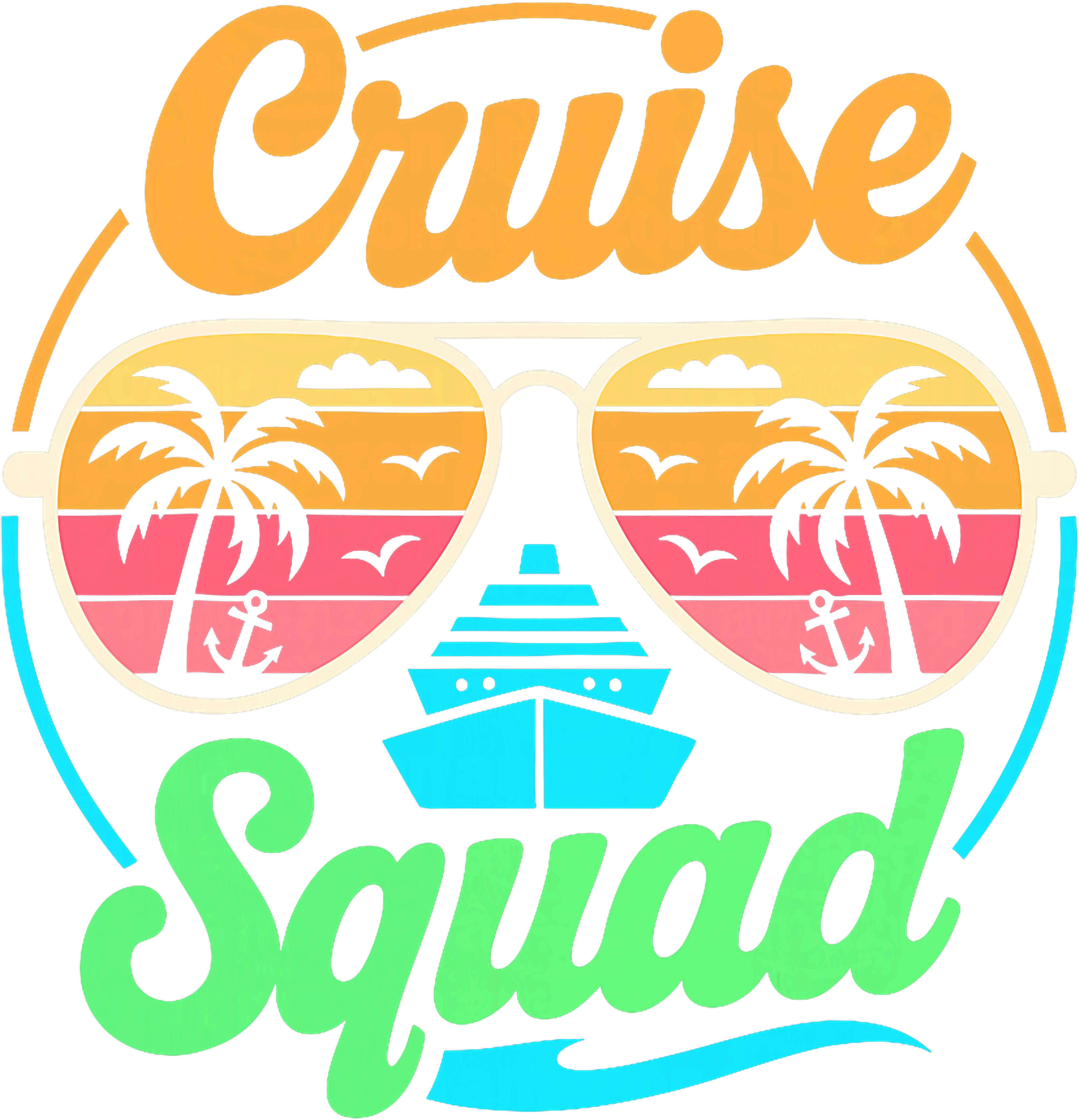 Tropical Cruise Squad DTF Transfer