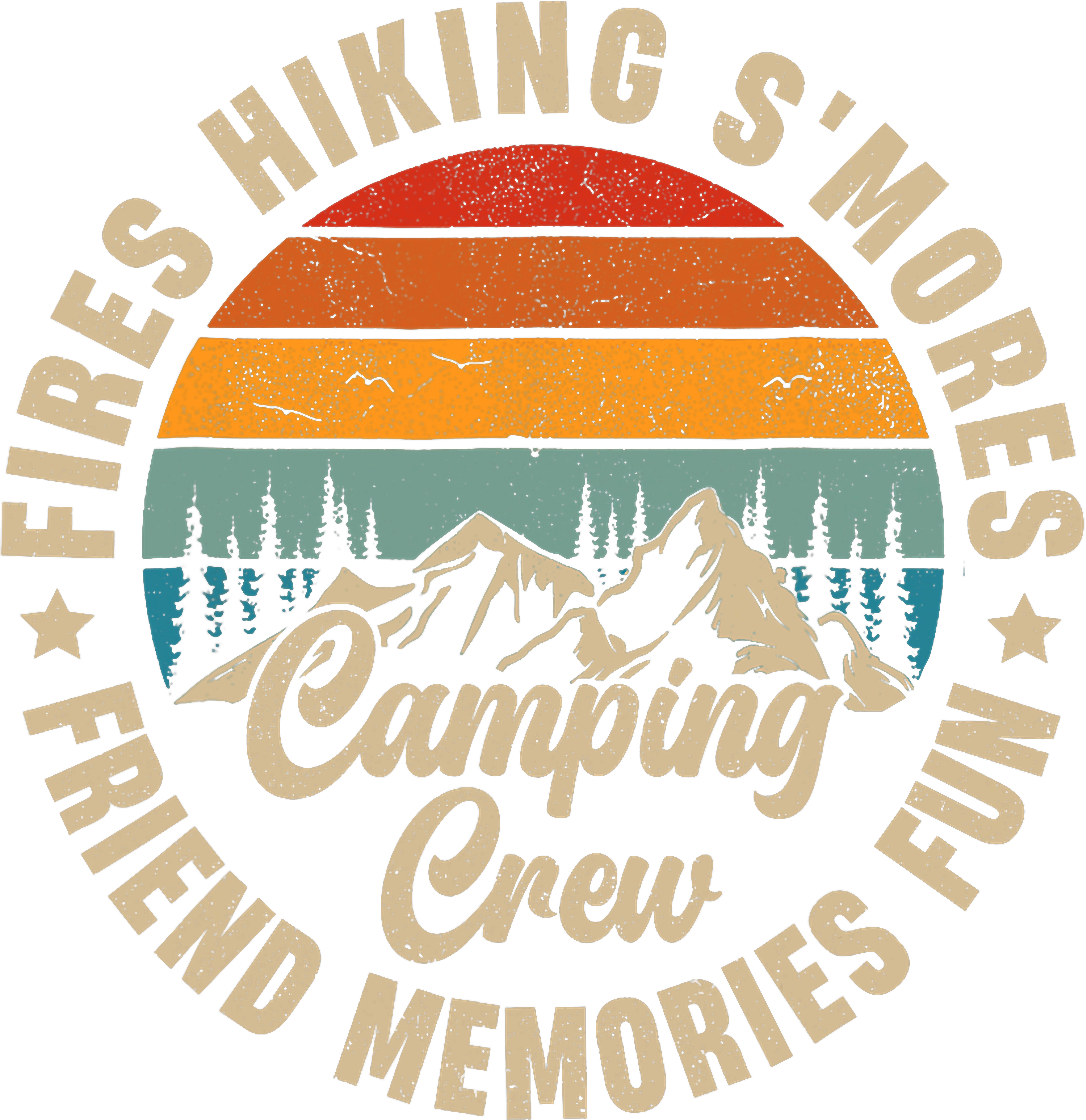 Mountain Camping Crew DTF Transfer