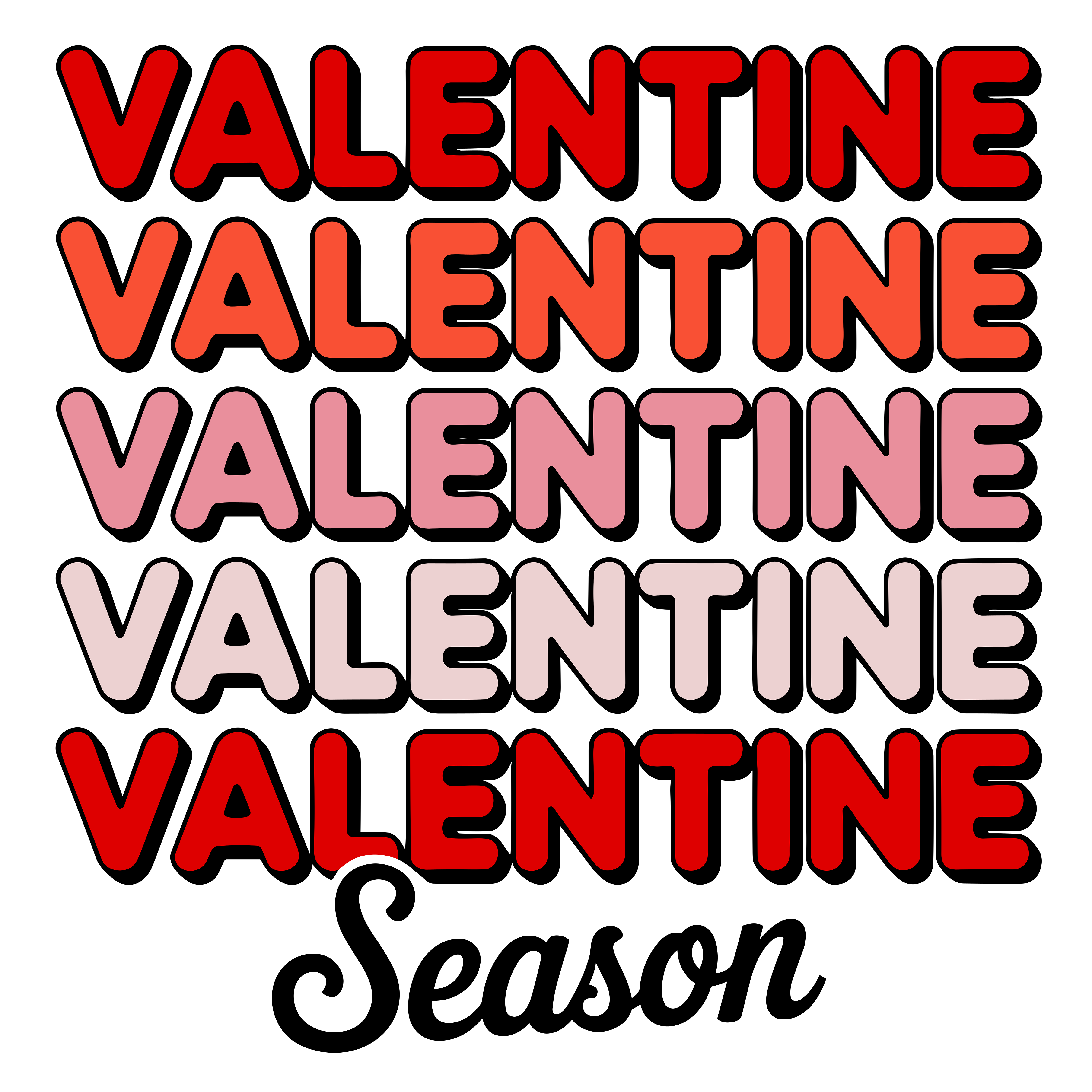Retro Valentine DTF Transfer
