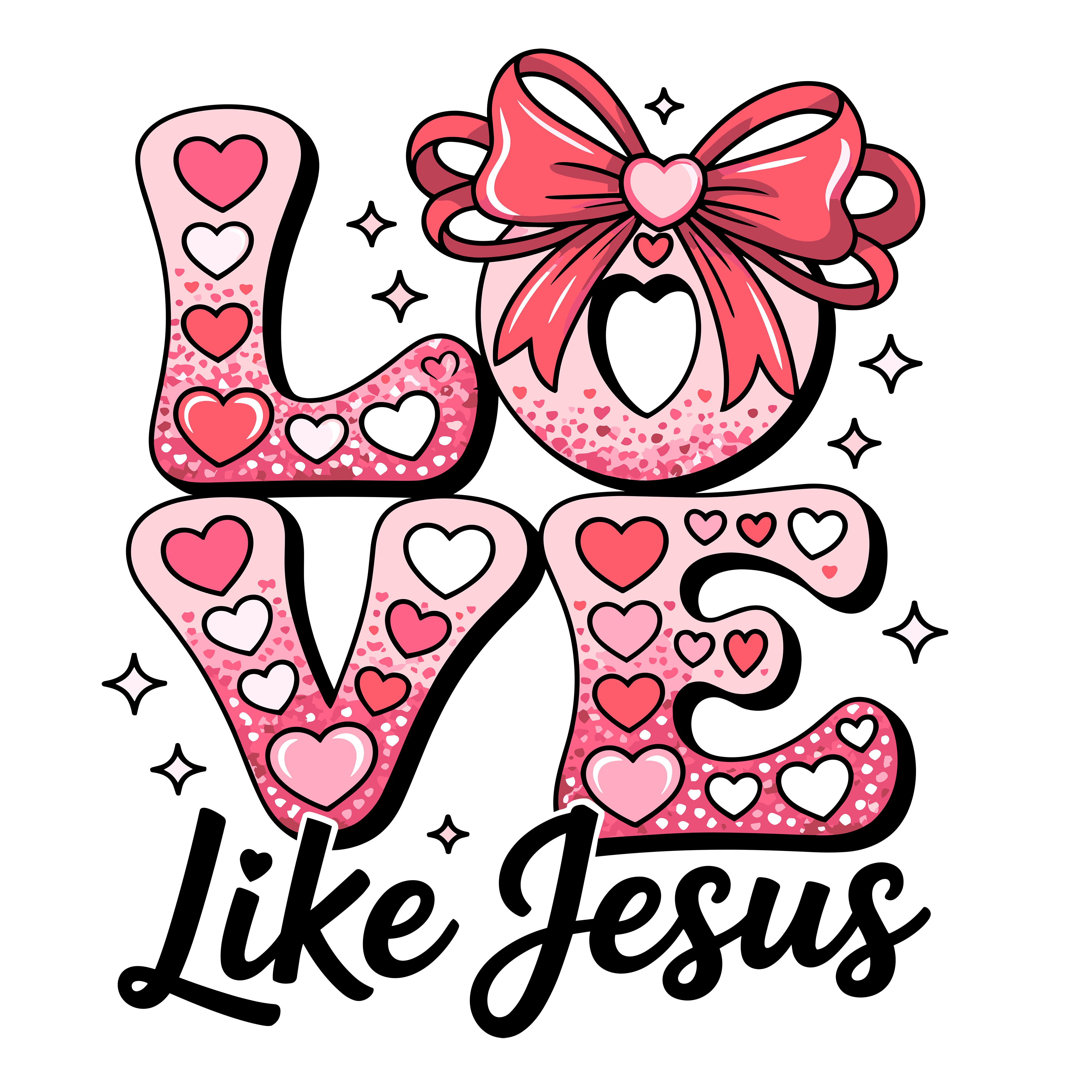Love Like Jesus DTF Transfer
