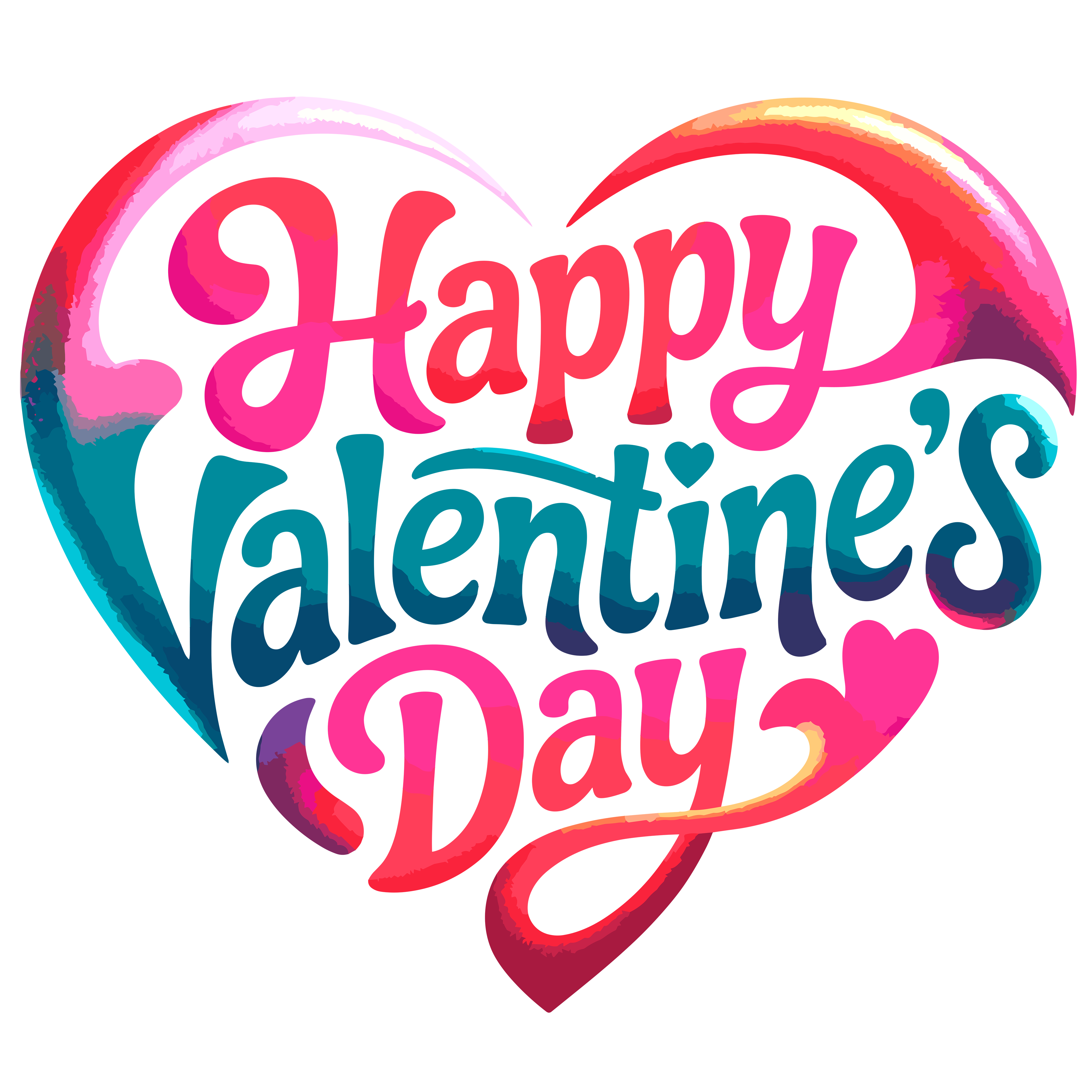 Happy Valentines Day Heart DTF Transfer