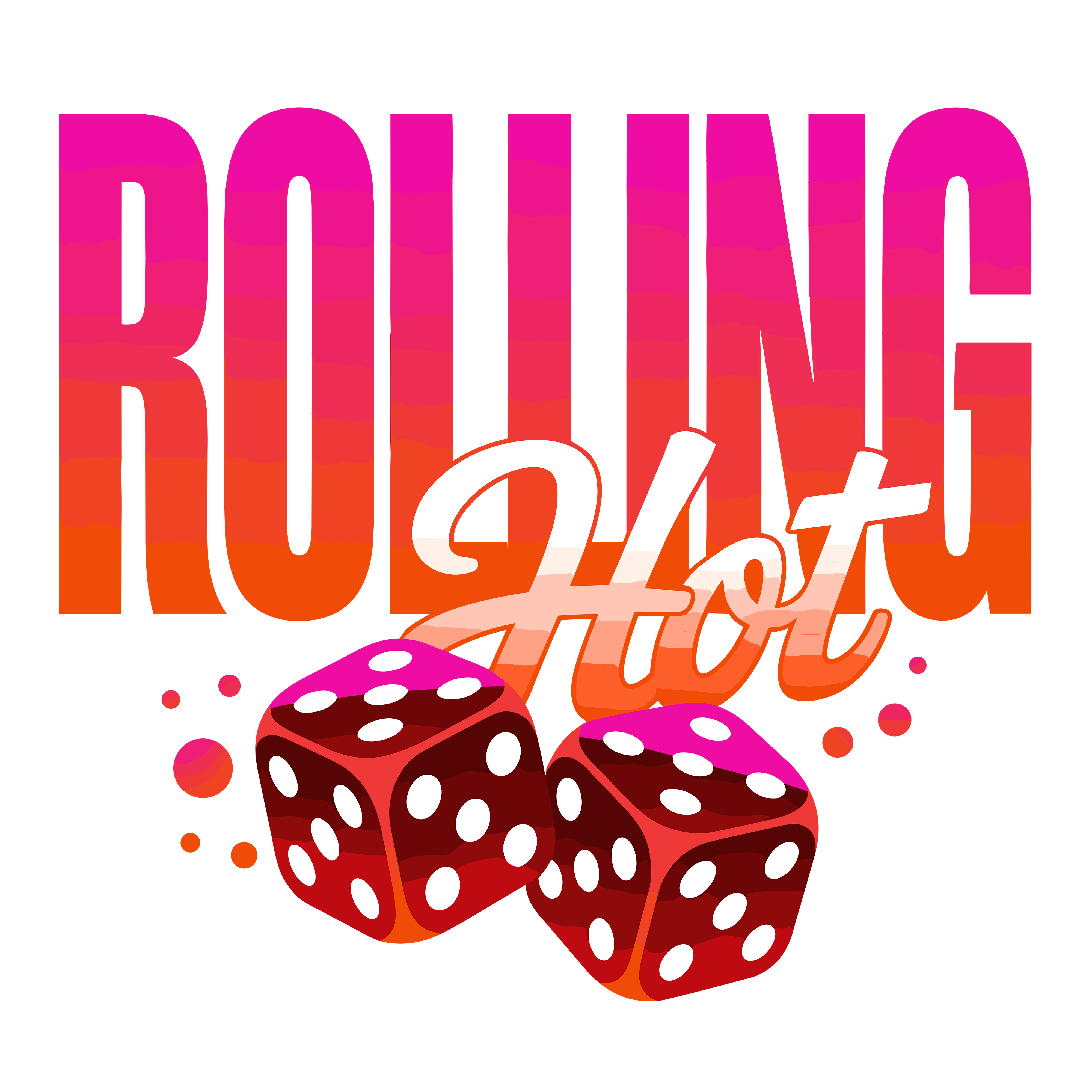Rolling Hot Valentine Dice DTF Transfer