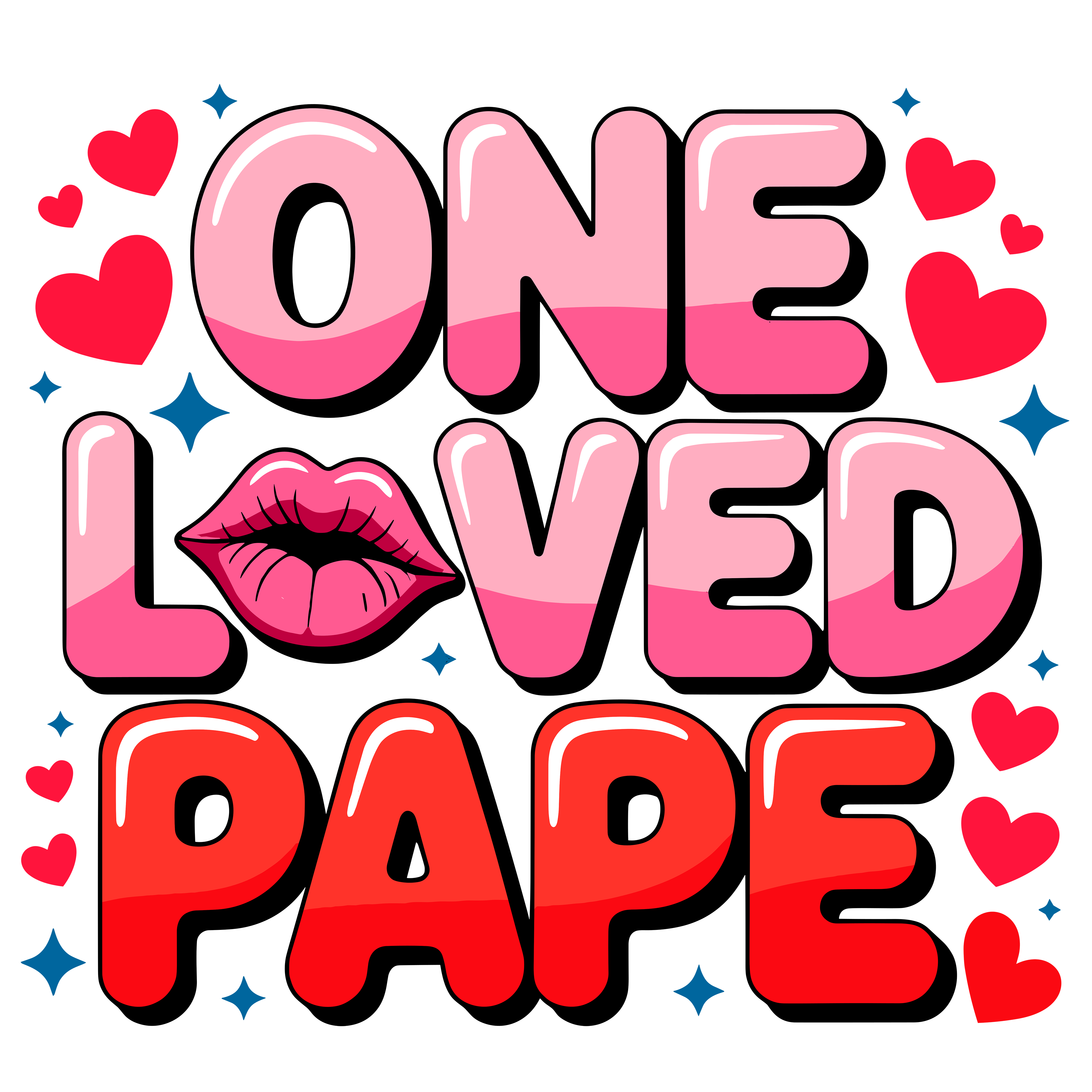 One Loved Pape Valentine DTF Transfer