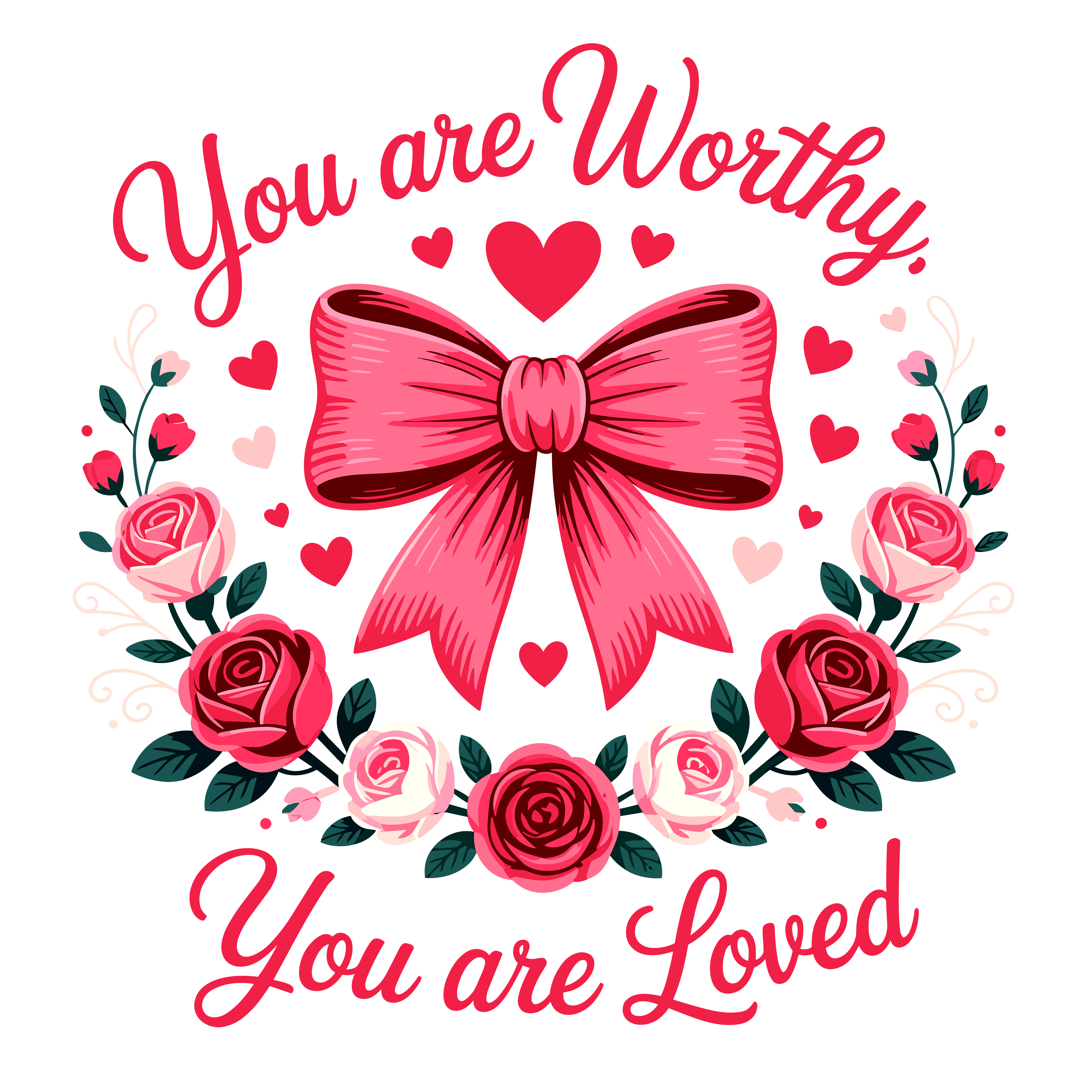 You Are Worthy And Loved DTF Transfer
