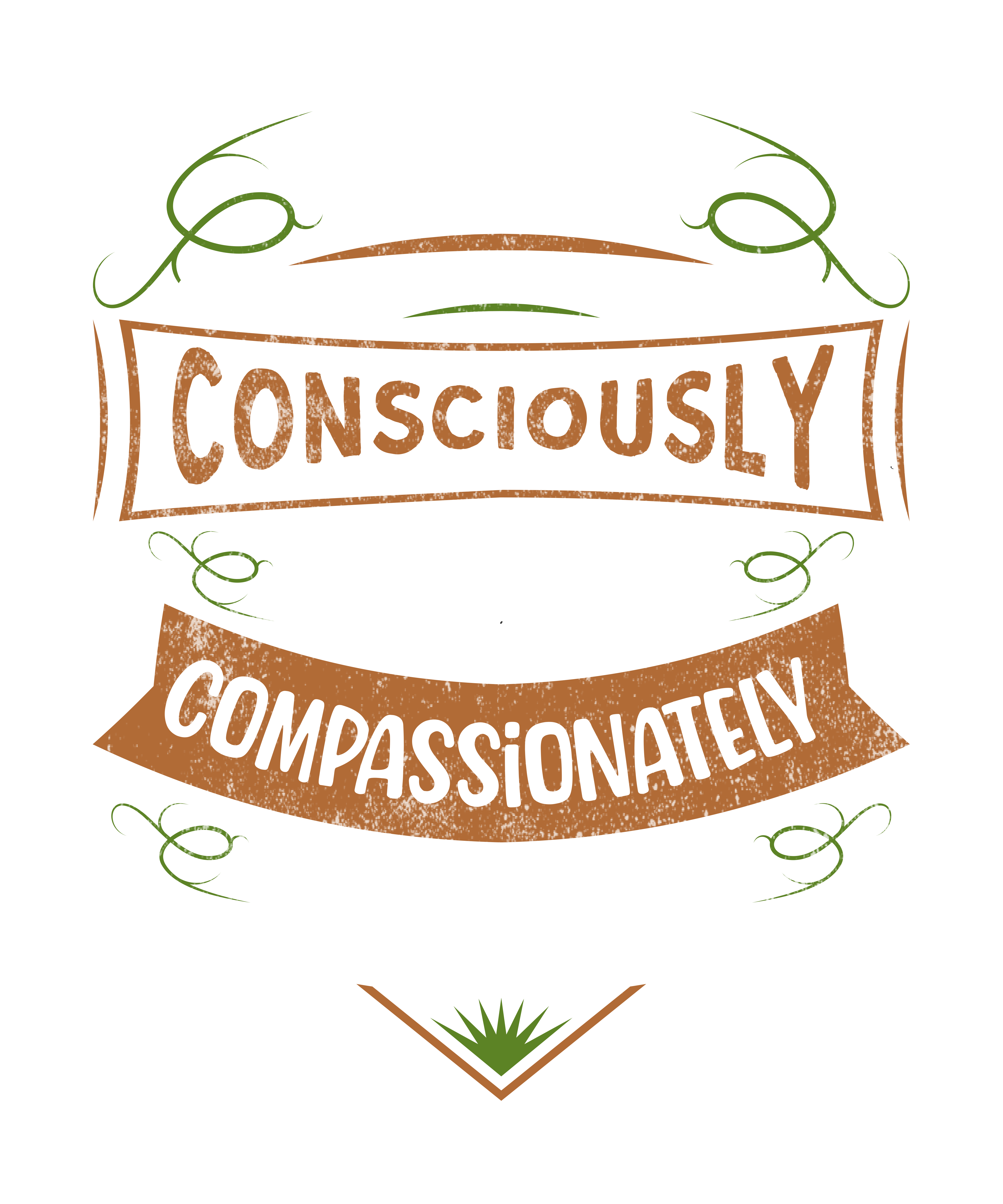 Living Consciously Eating Compassionately DTF Transfer
