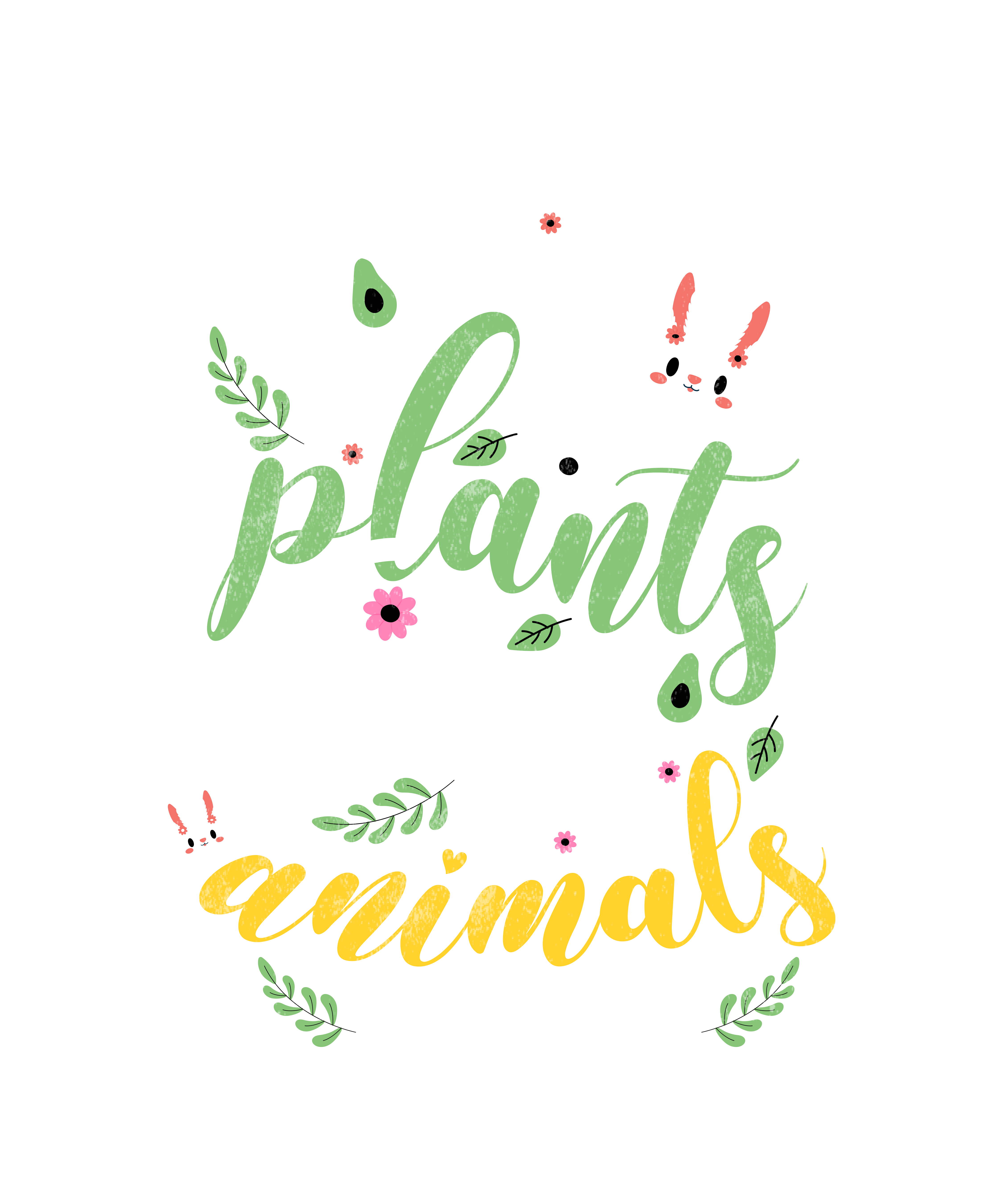 Eat Plants Save Animals DTF Transfer