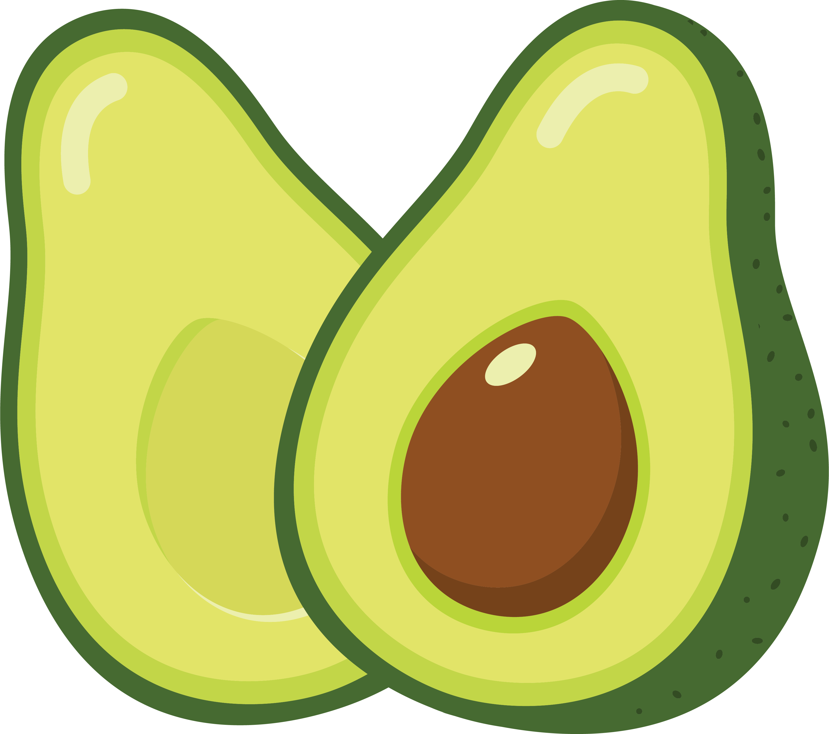 Avocado Illustration DTF Transfer