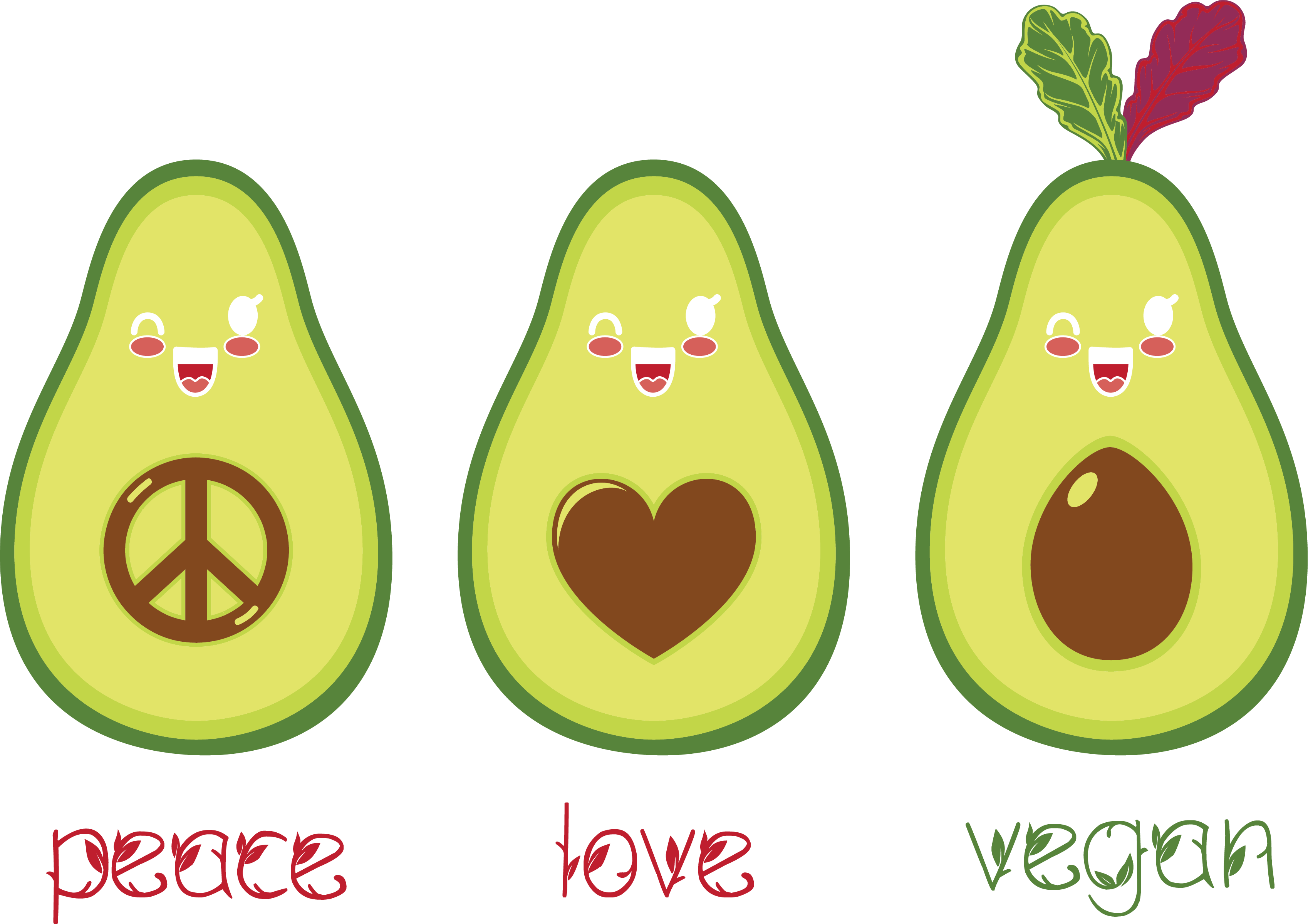 Peace Love Vegan DTF Transfer