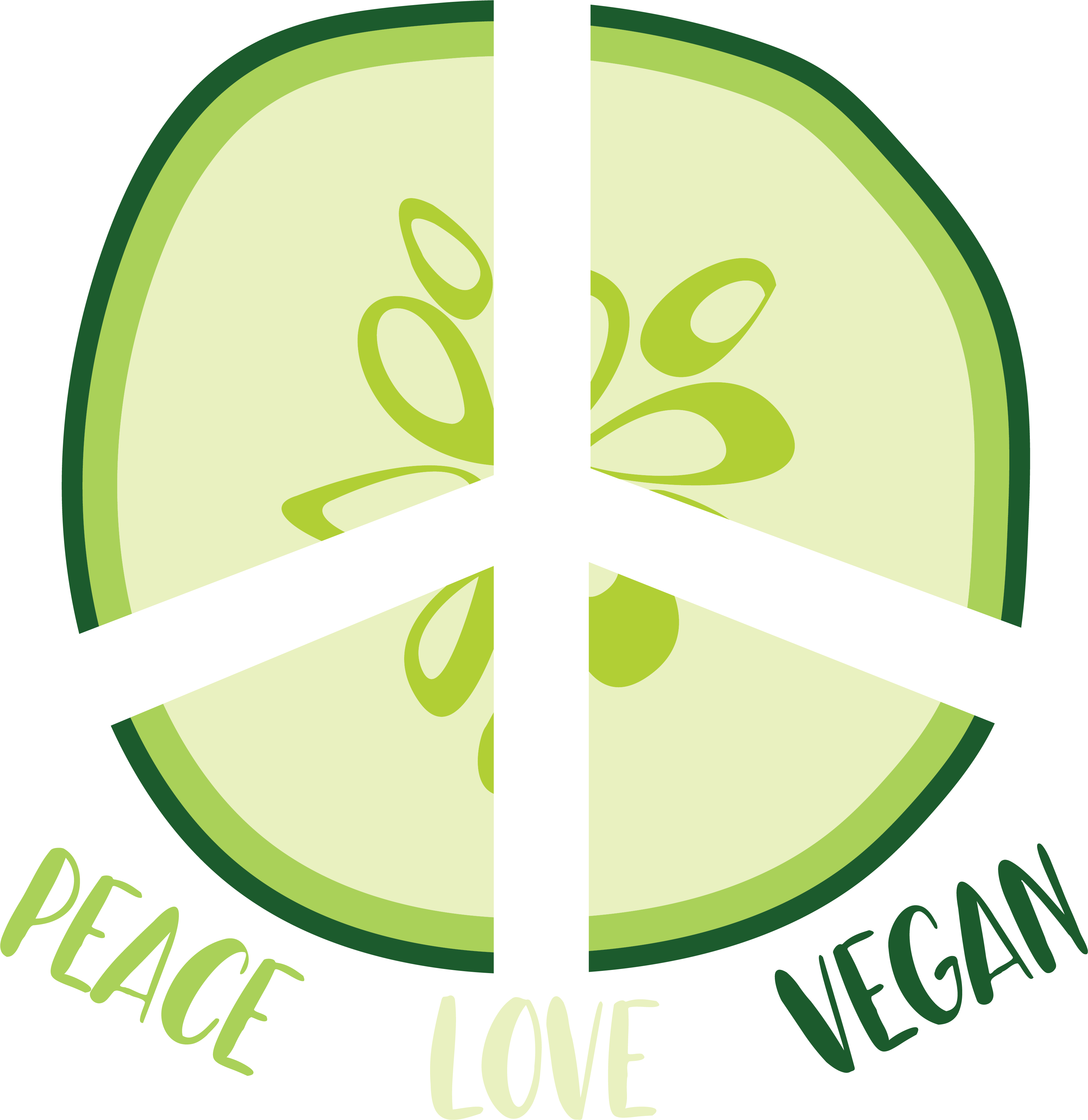 Peace Love Vegan Peace DTF Transfer