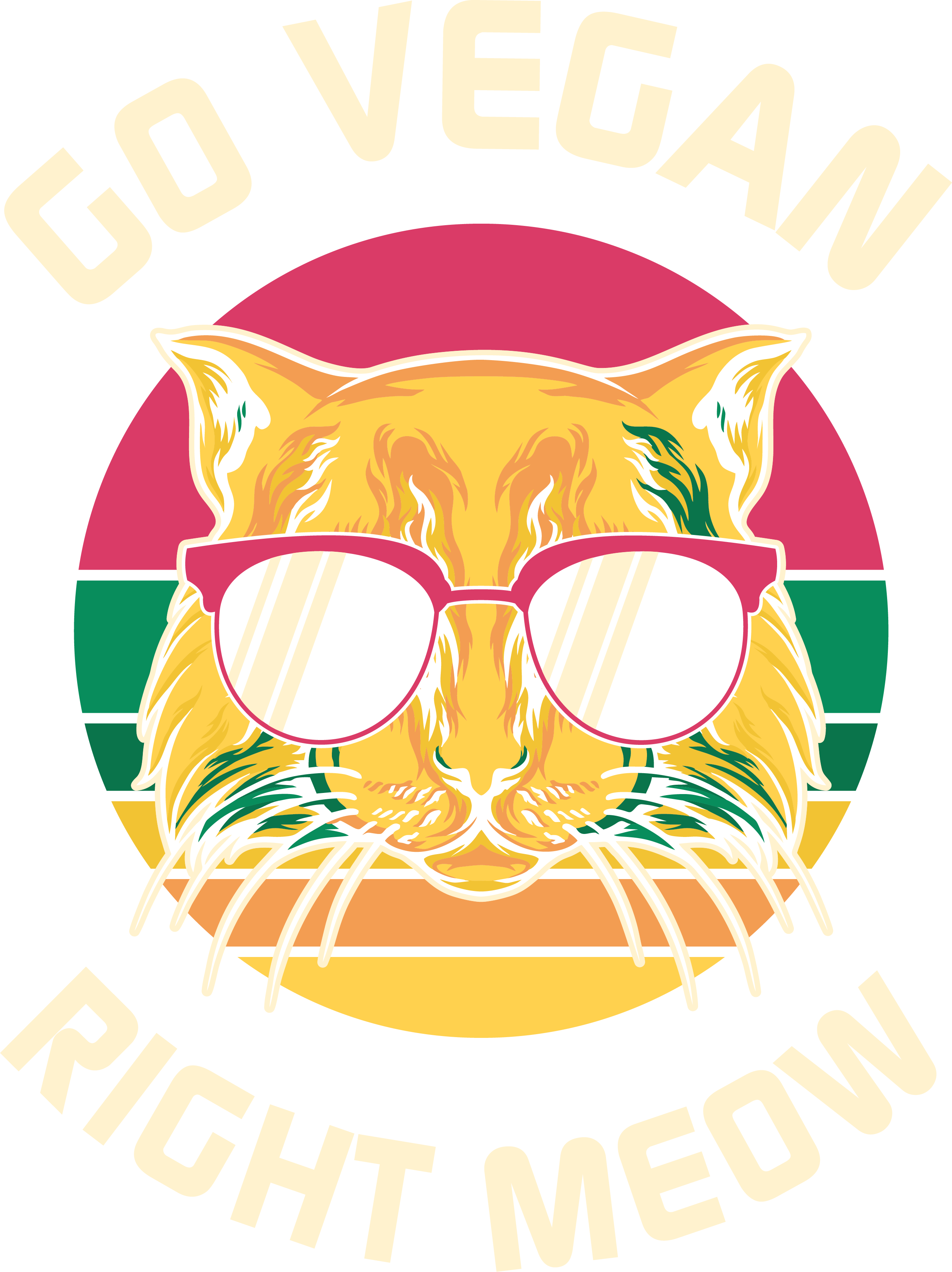 Go Vegan Right Meow DTF Transfer