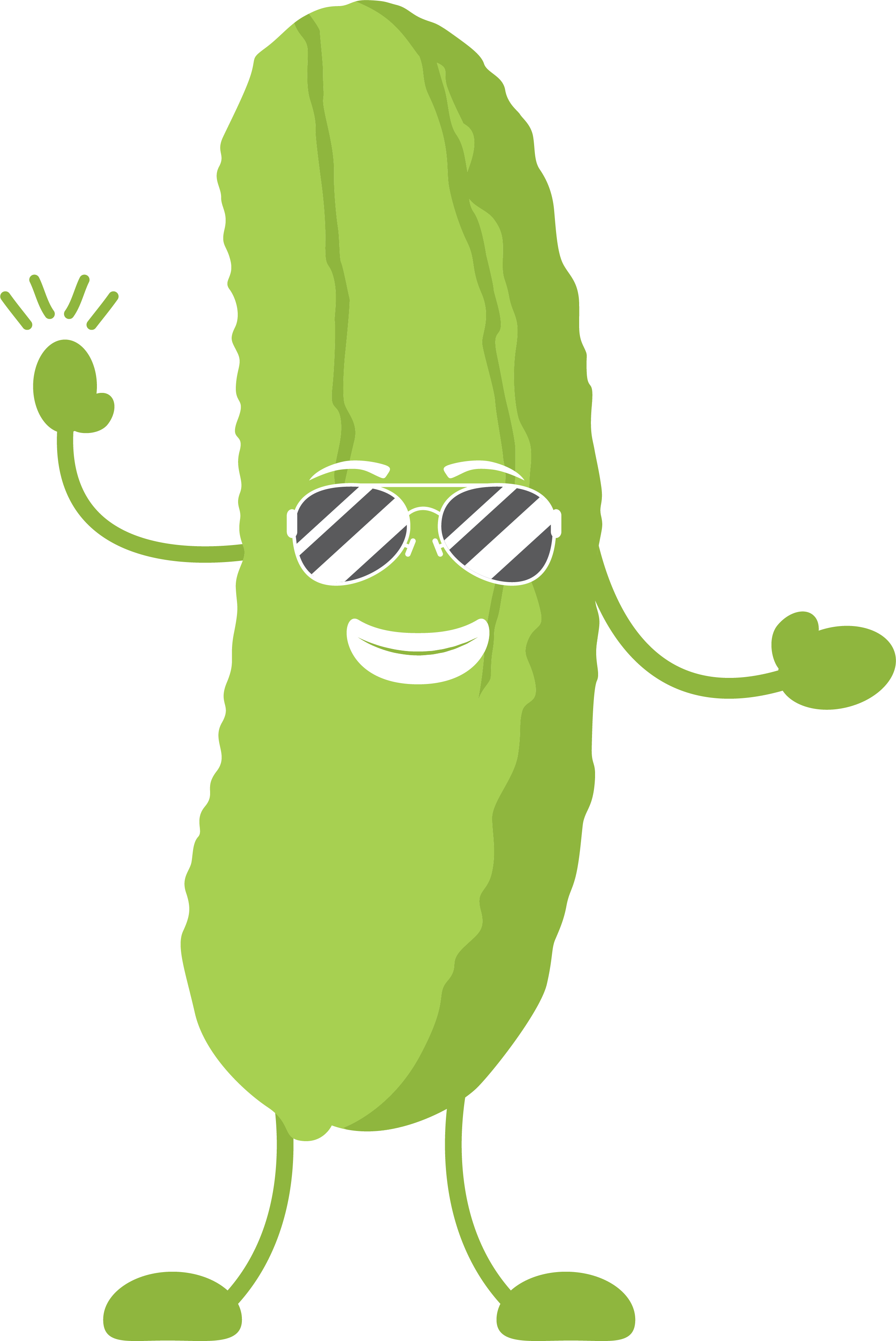 Cool Cucumber Character DTF Transfer