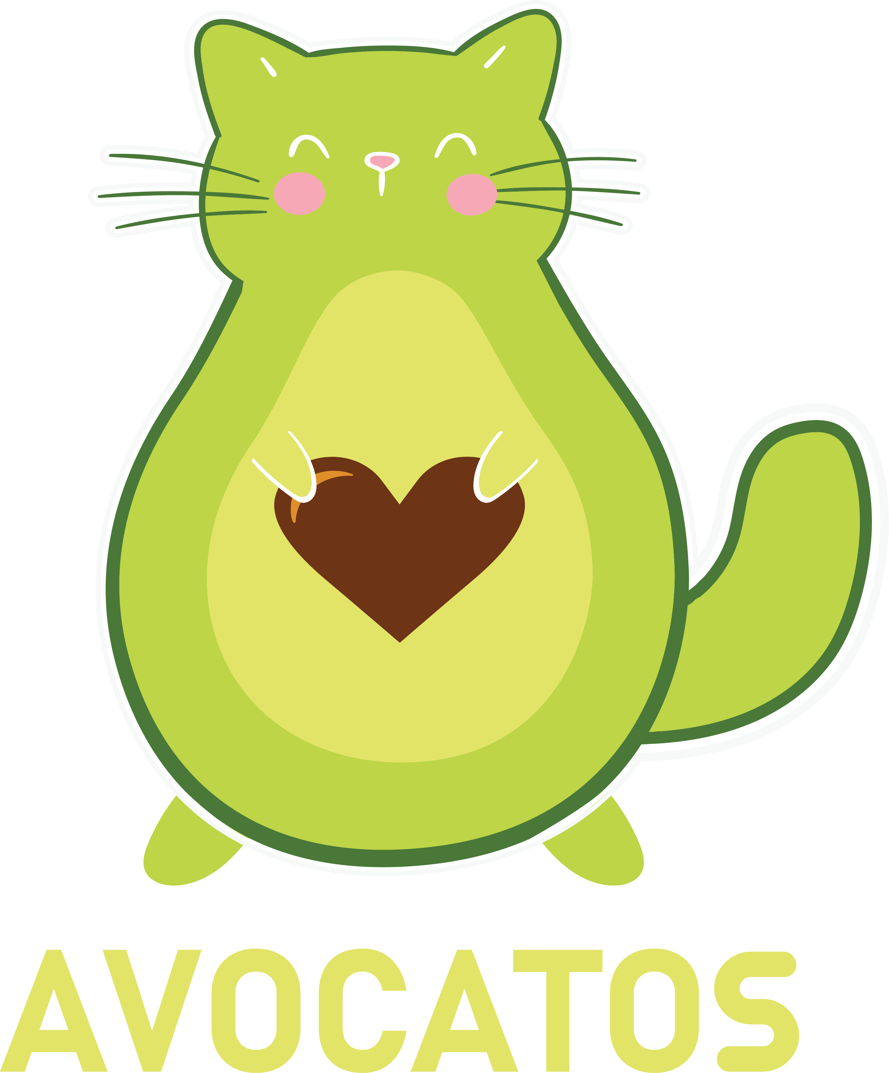 Avocatos Avocado Cat DTF Transfer