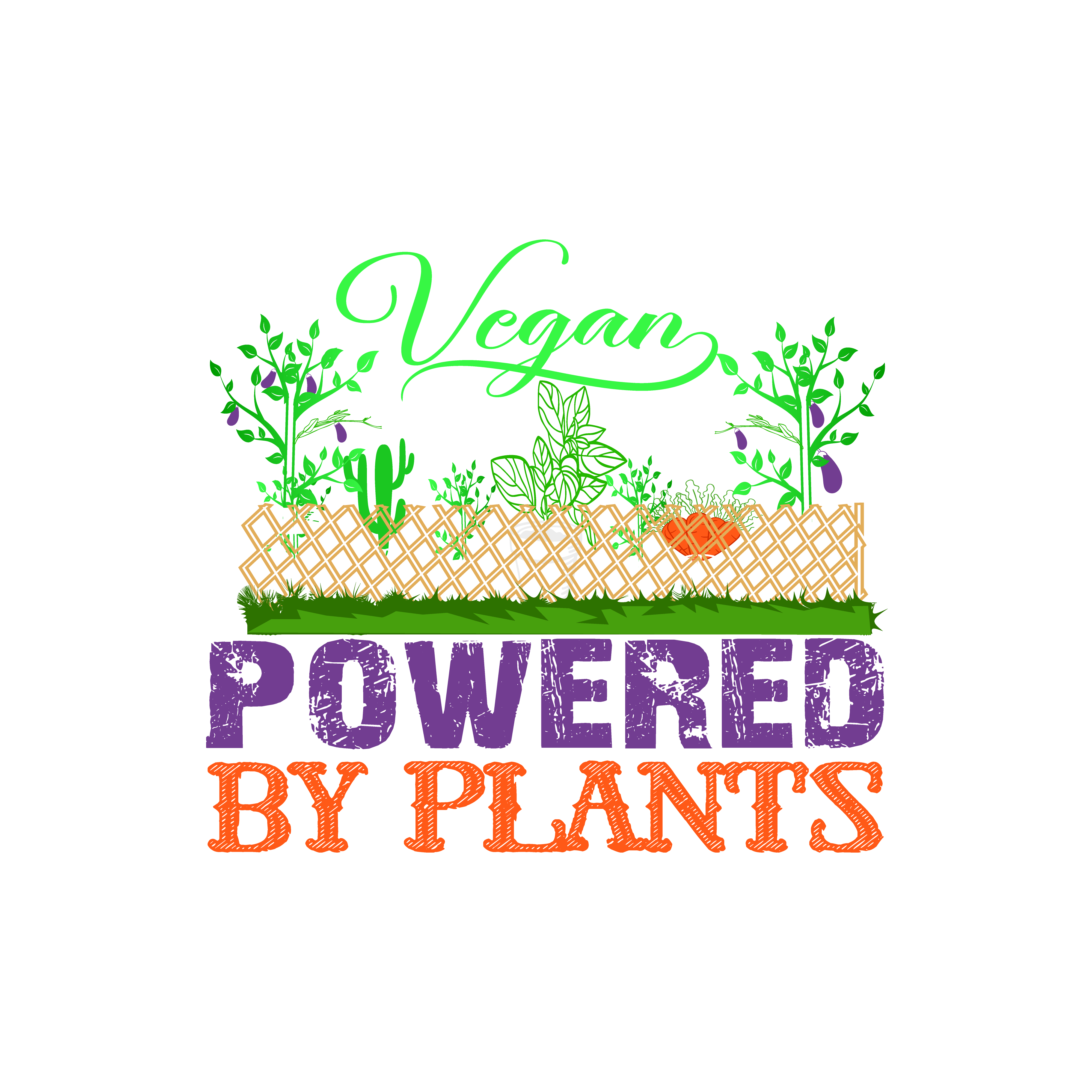 Vegan Powered By Plants DTF Transfer