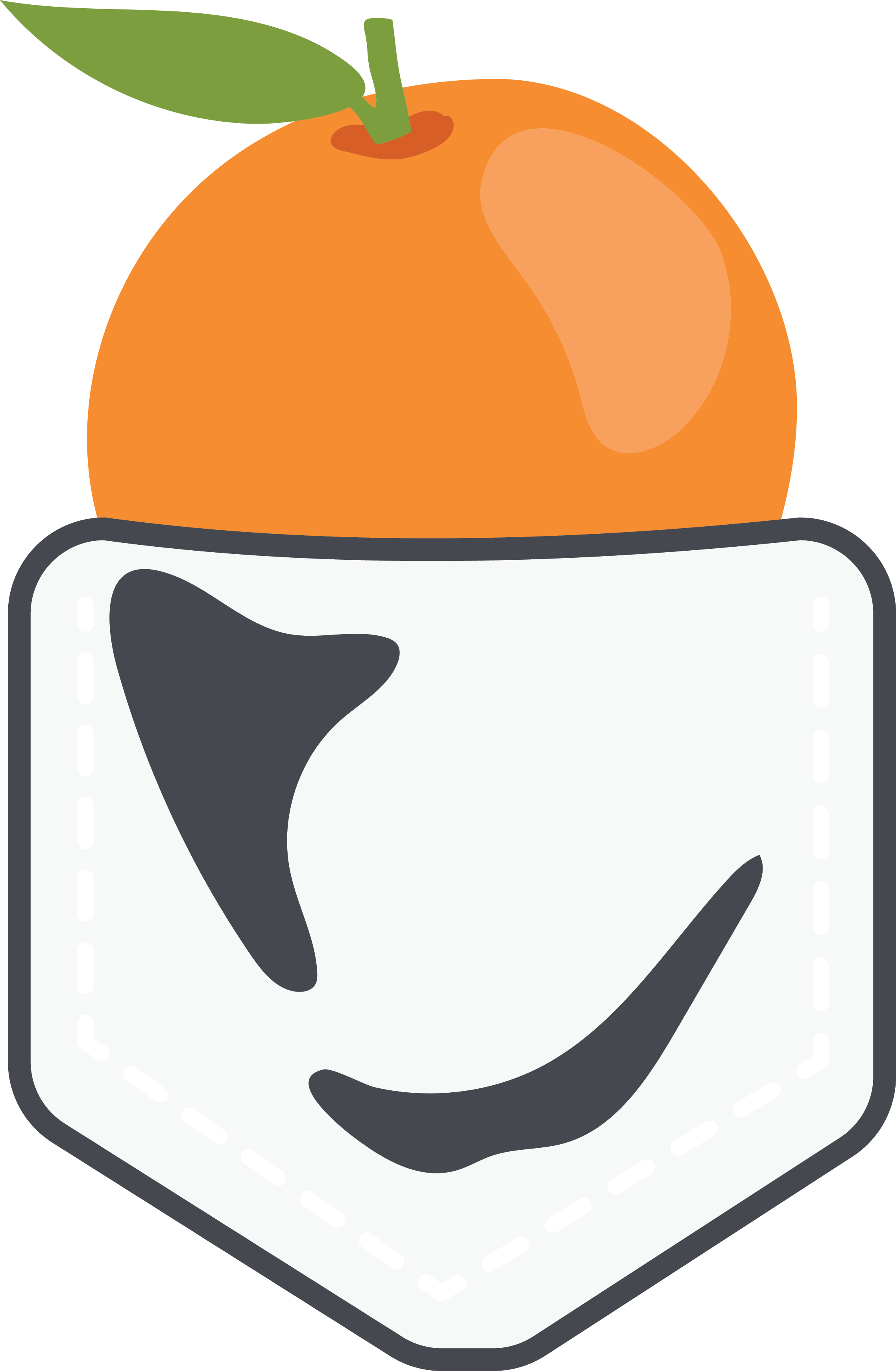Orange In Pocket DTF Transfer