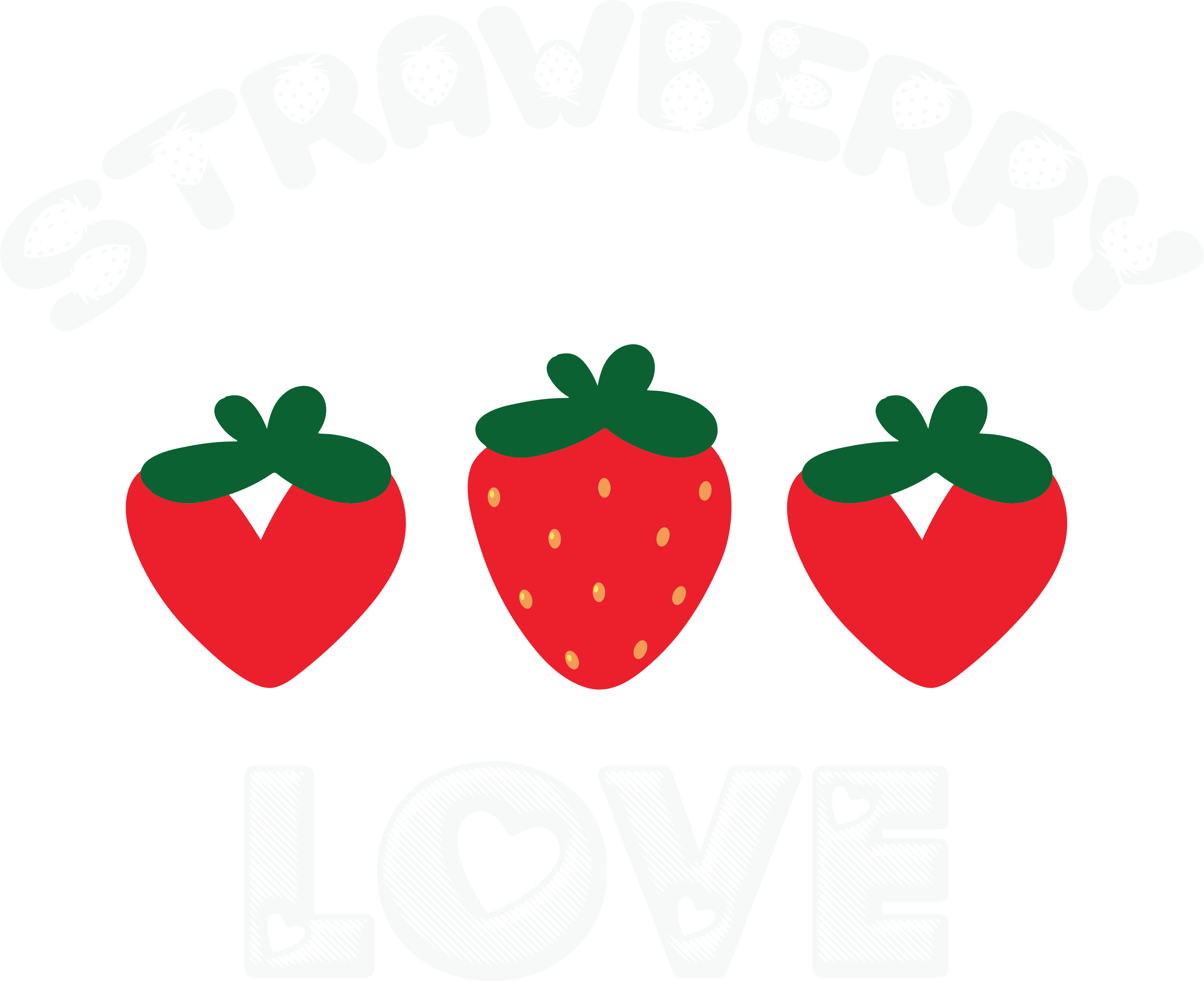 Strawberry Love DTF Transfer