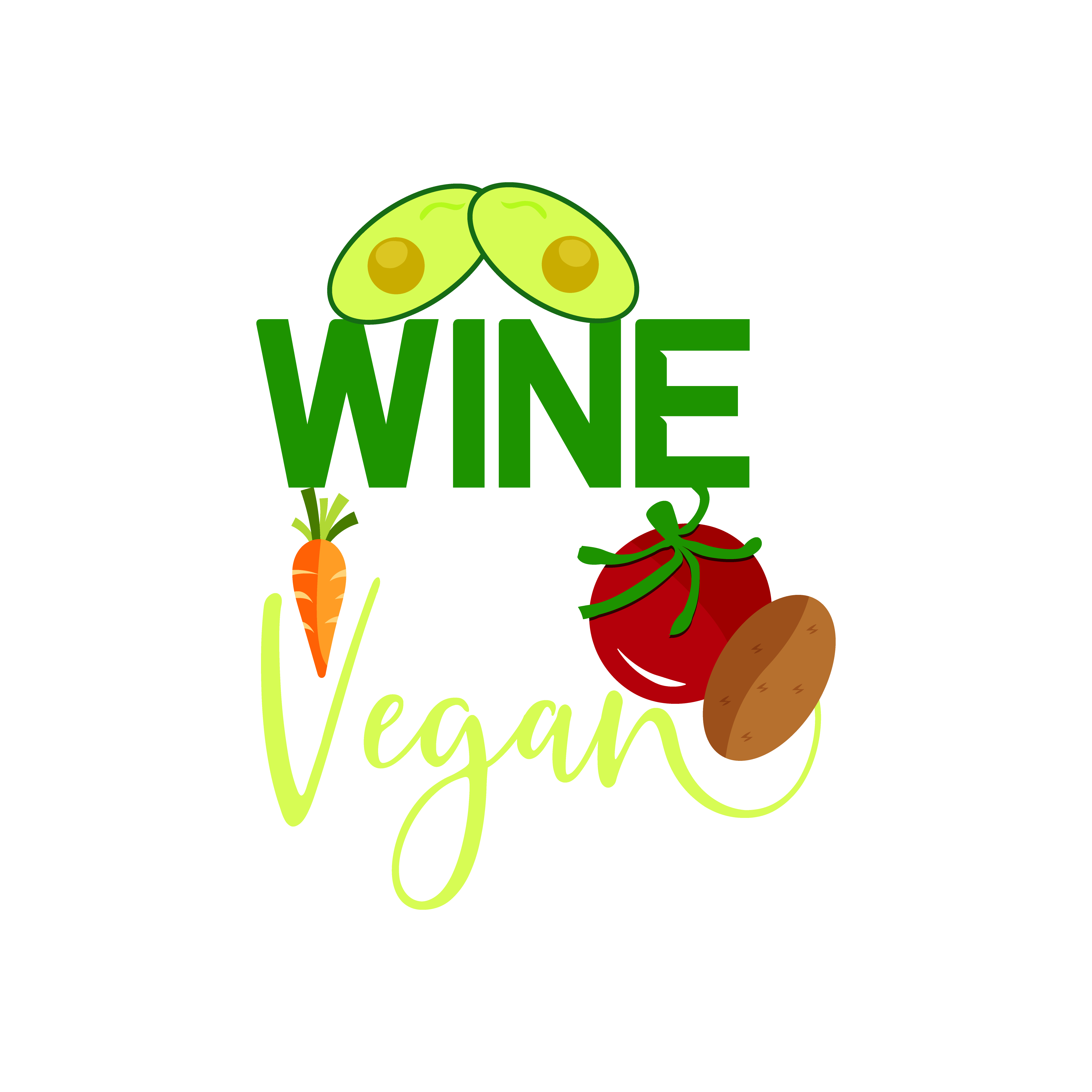 Wine Is Vegan DTF Transfer