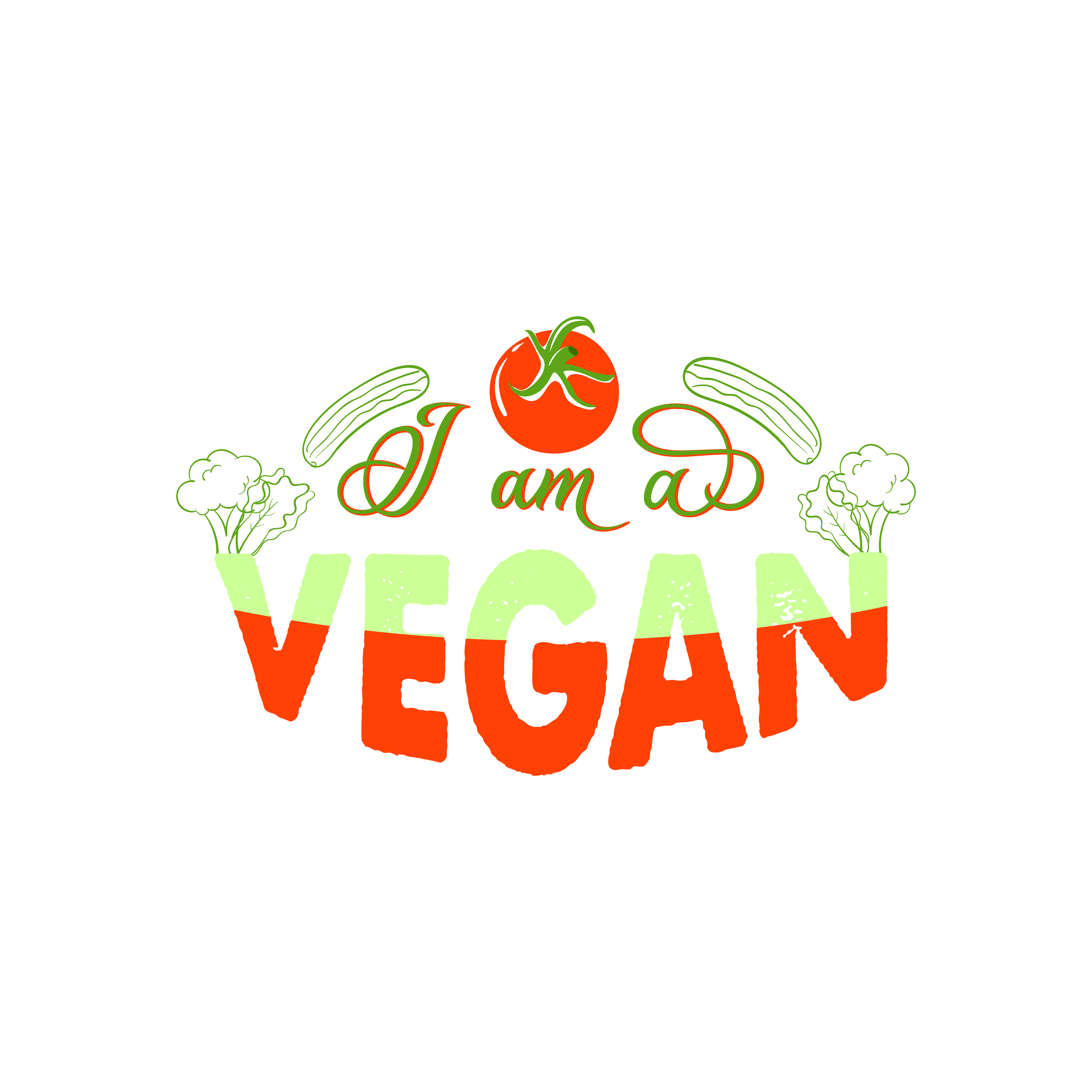I Am A Vegan DTF Transfer