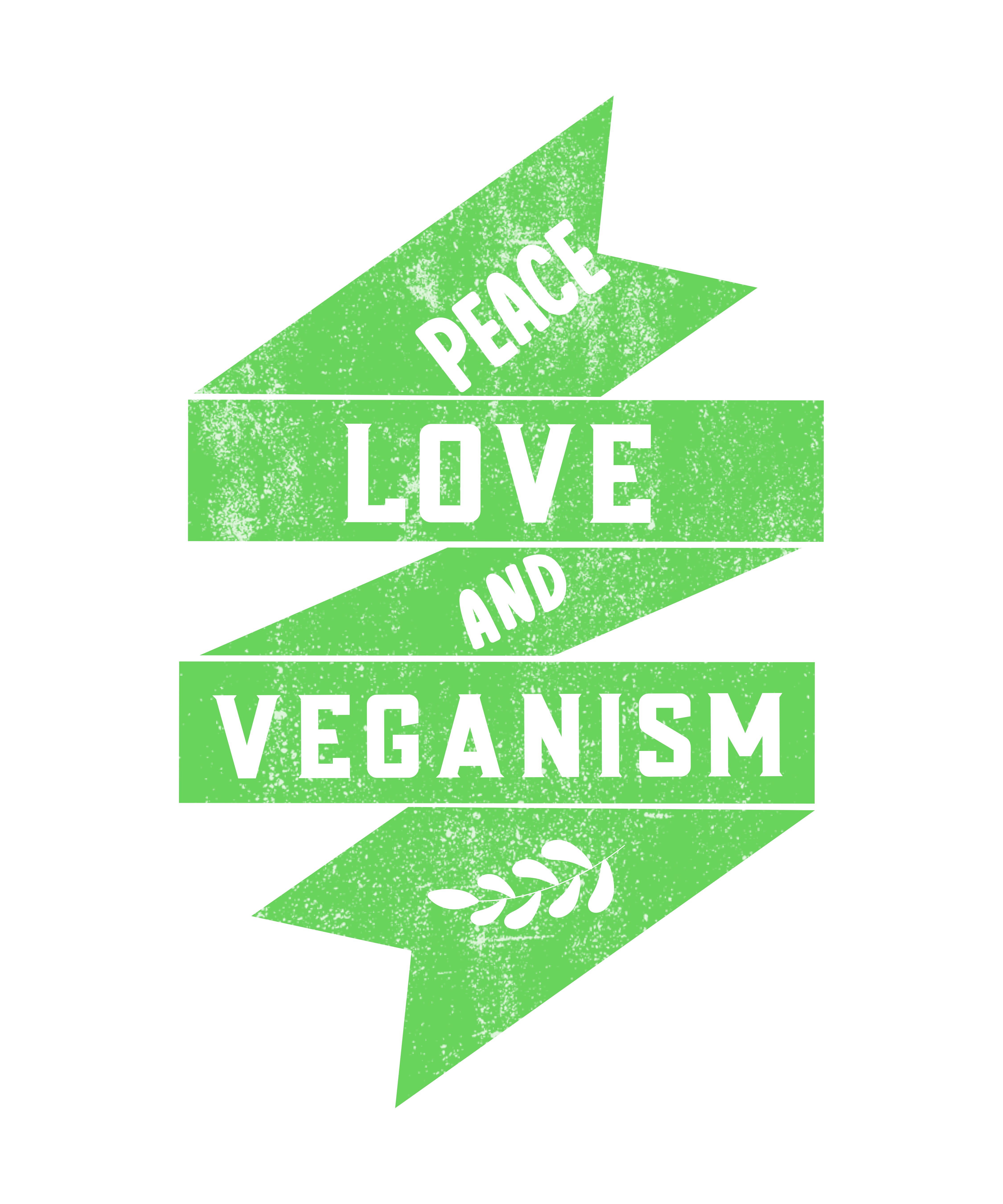 Peace Love And Veganism DTF Transfer