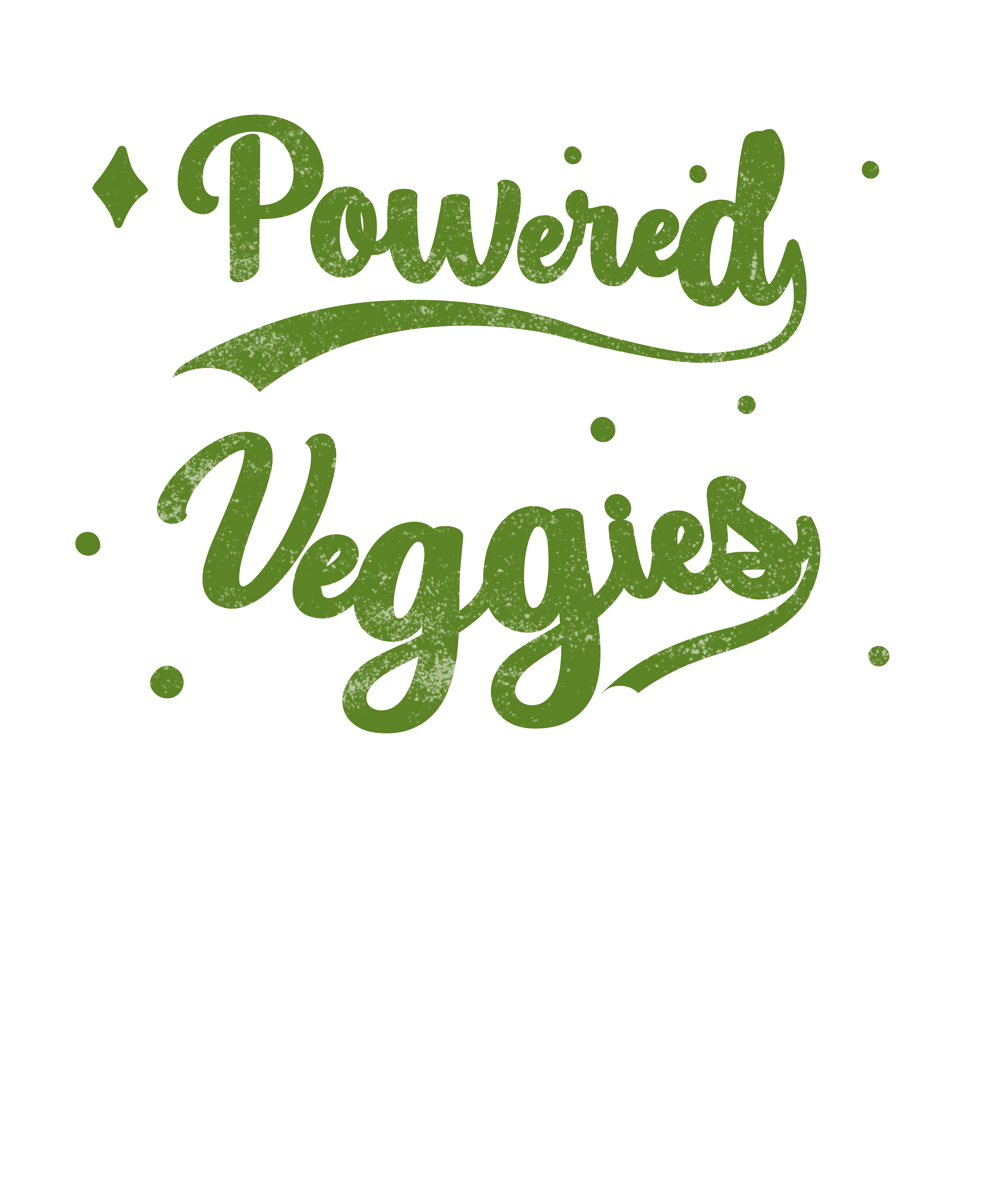 Powered By Veggies DTF Transfer