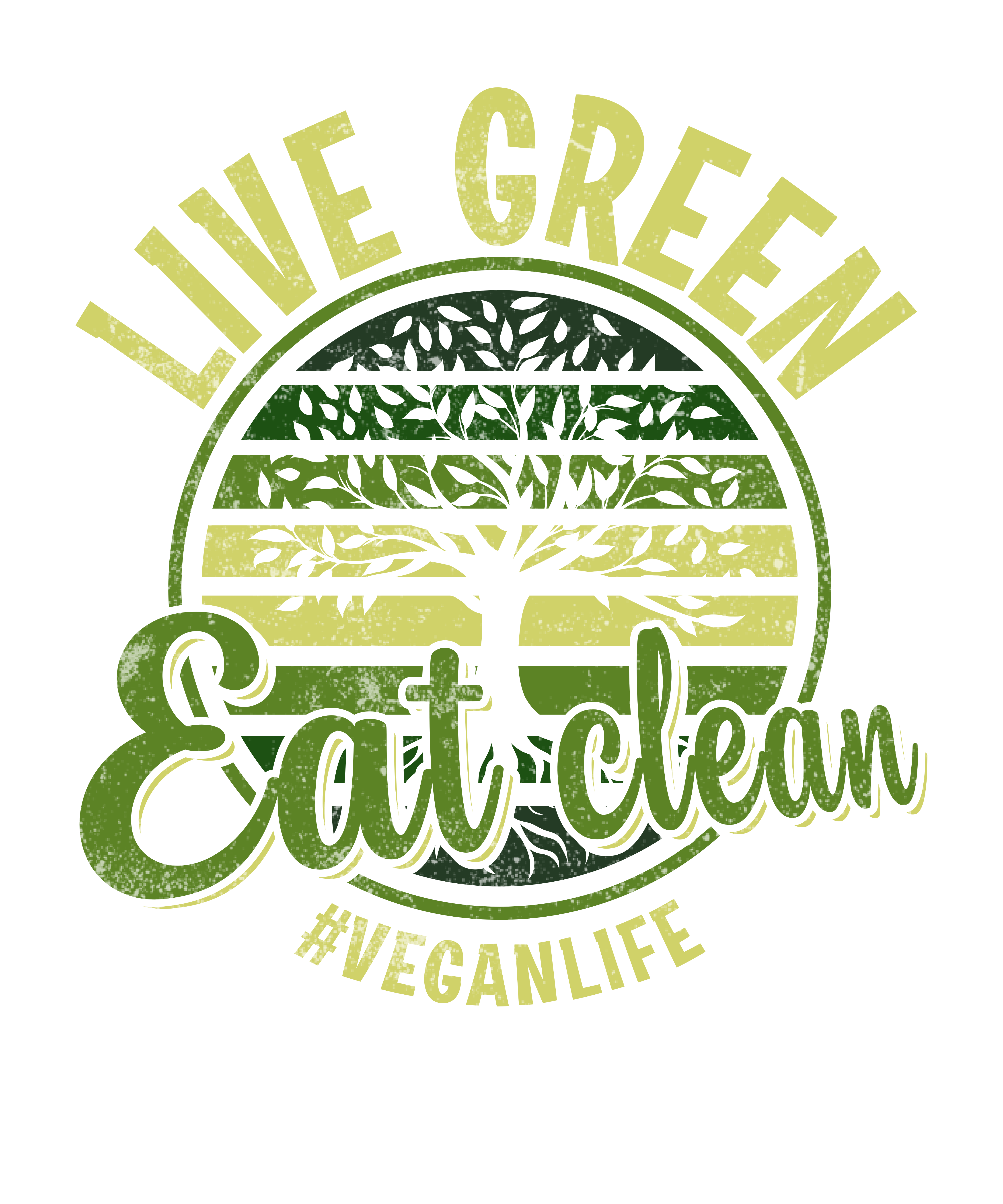 Live Green Eat Clean DTF Transfer