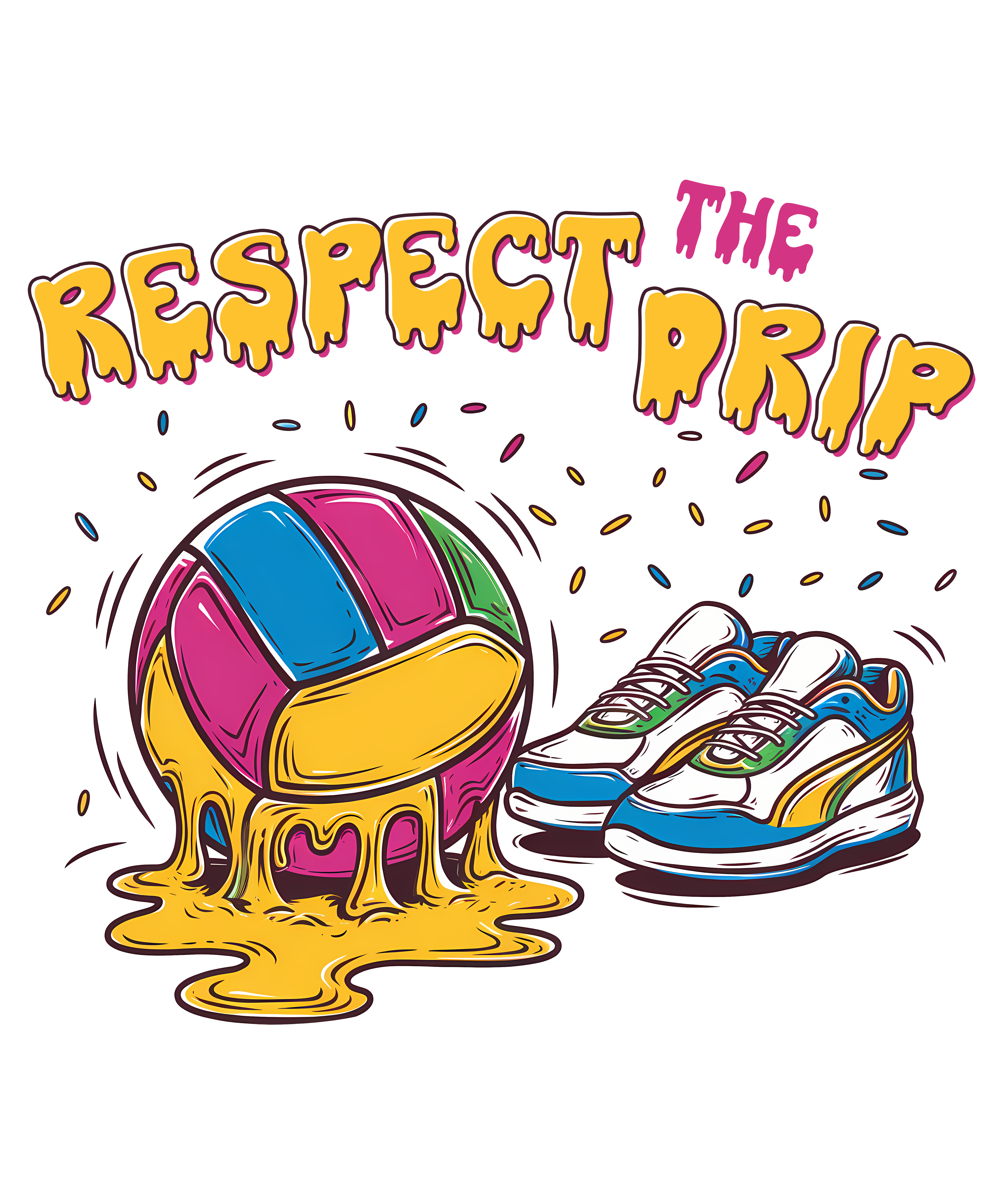 Respect The Drip Volleyball DTF Transfer