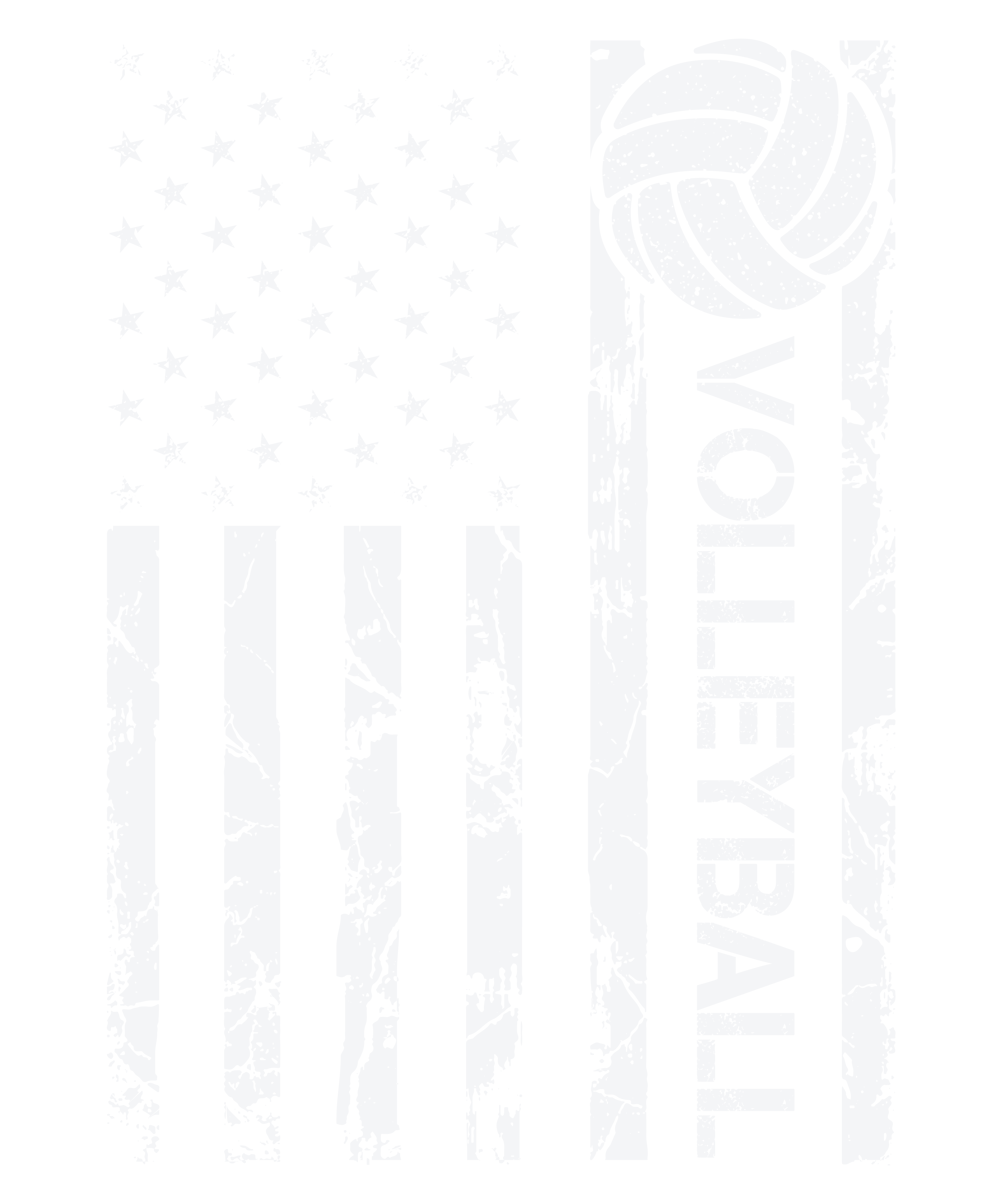 Distressed American Volleyball Flag DTF Transfer