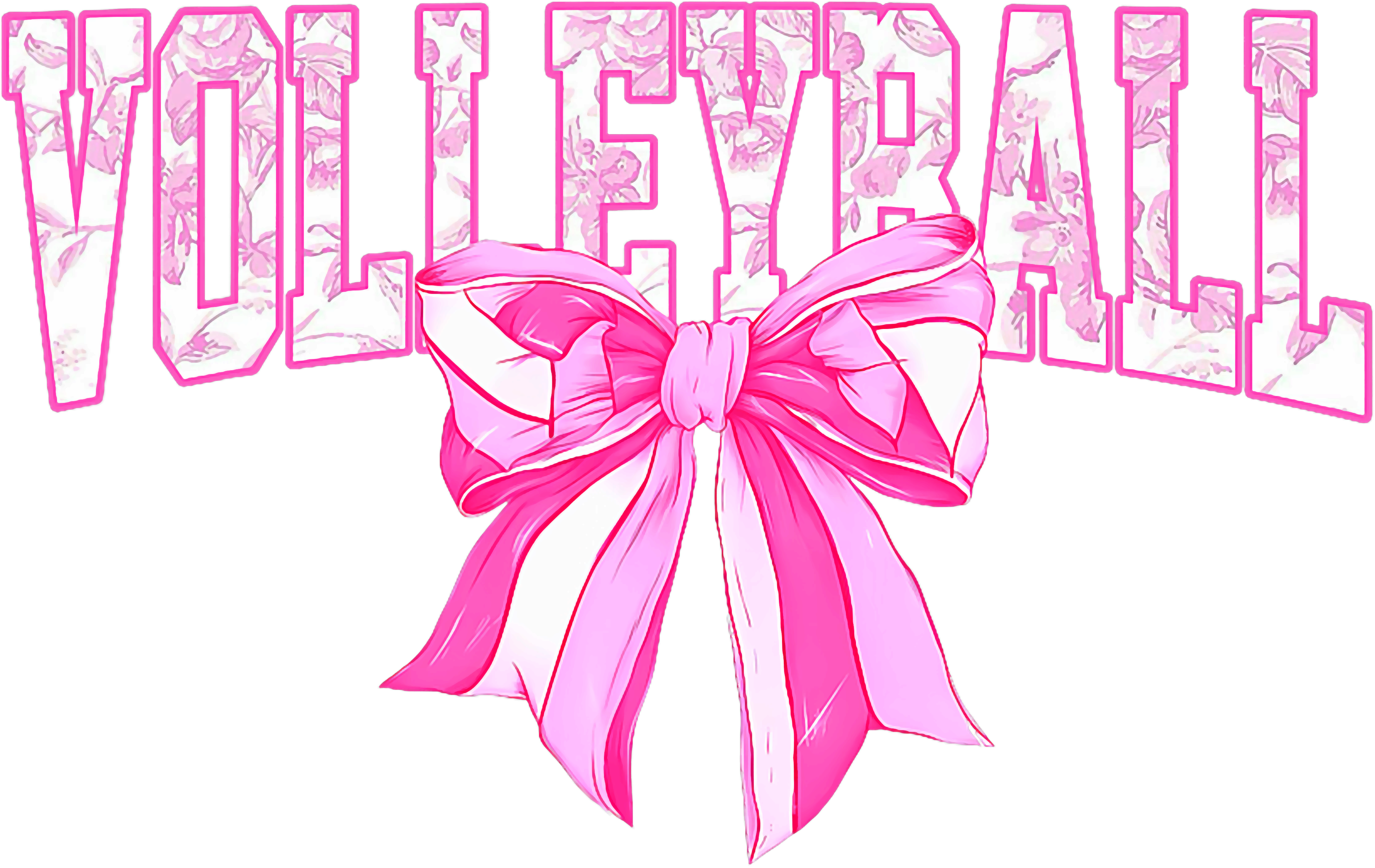 Volleyball Coquette Bow DTF Transfer