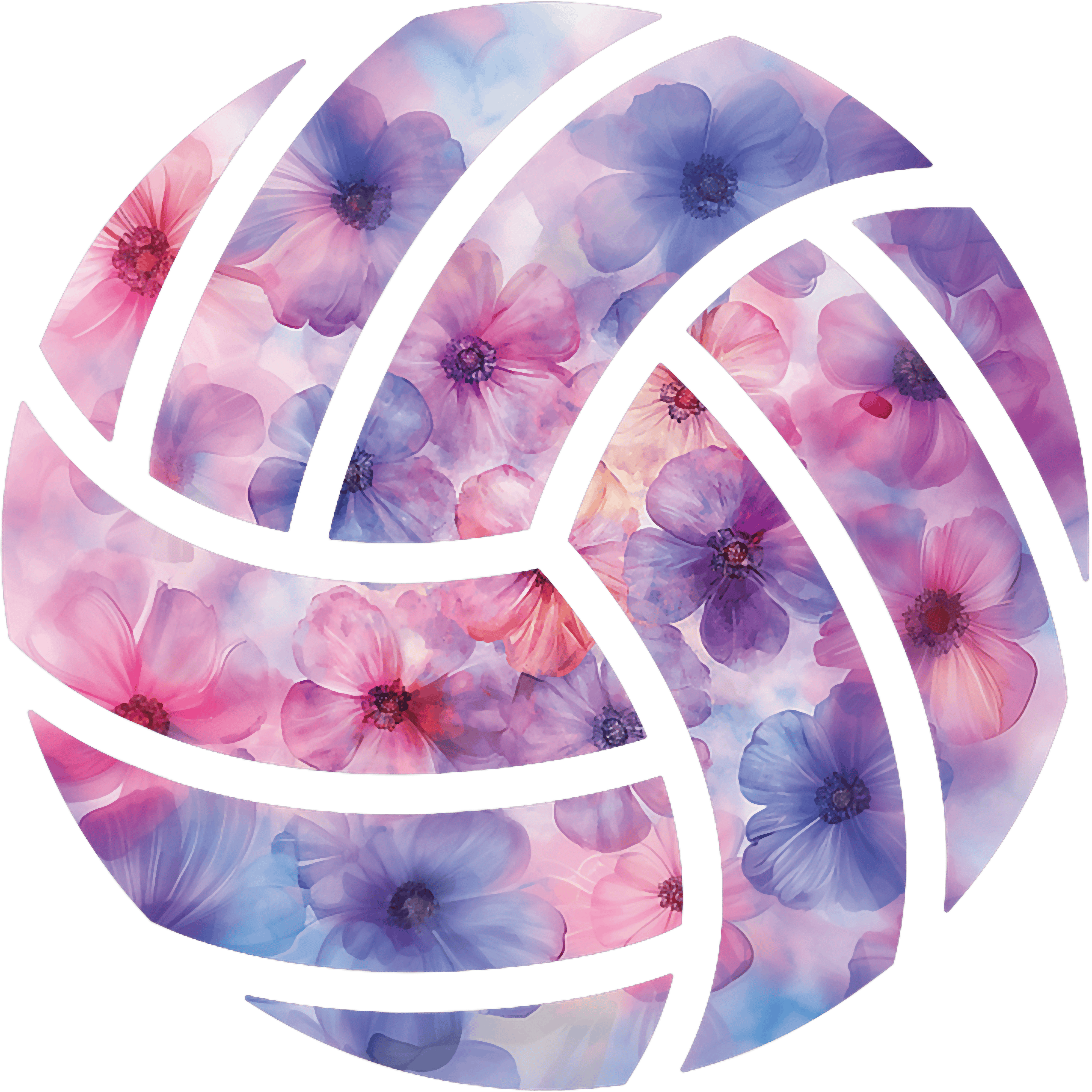 Volleyball Watercolor Ball DTF Transfer