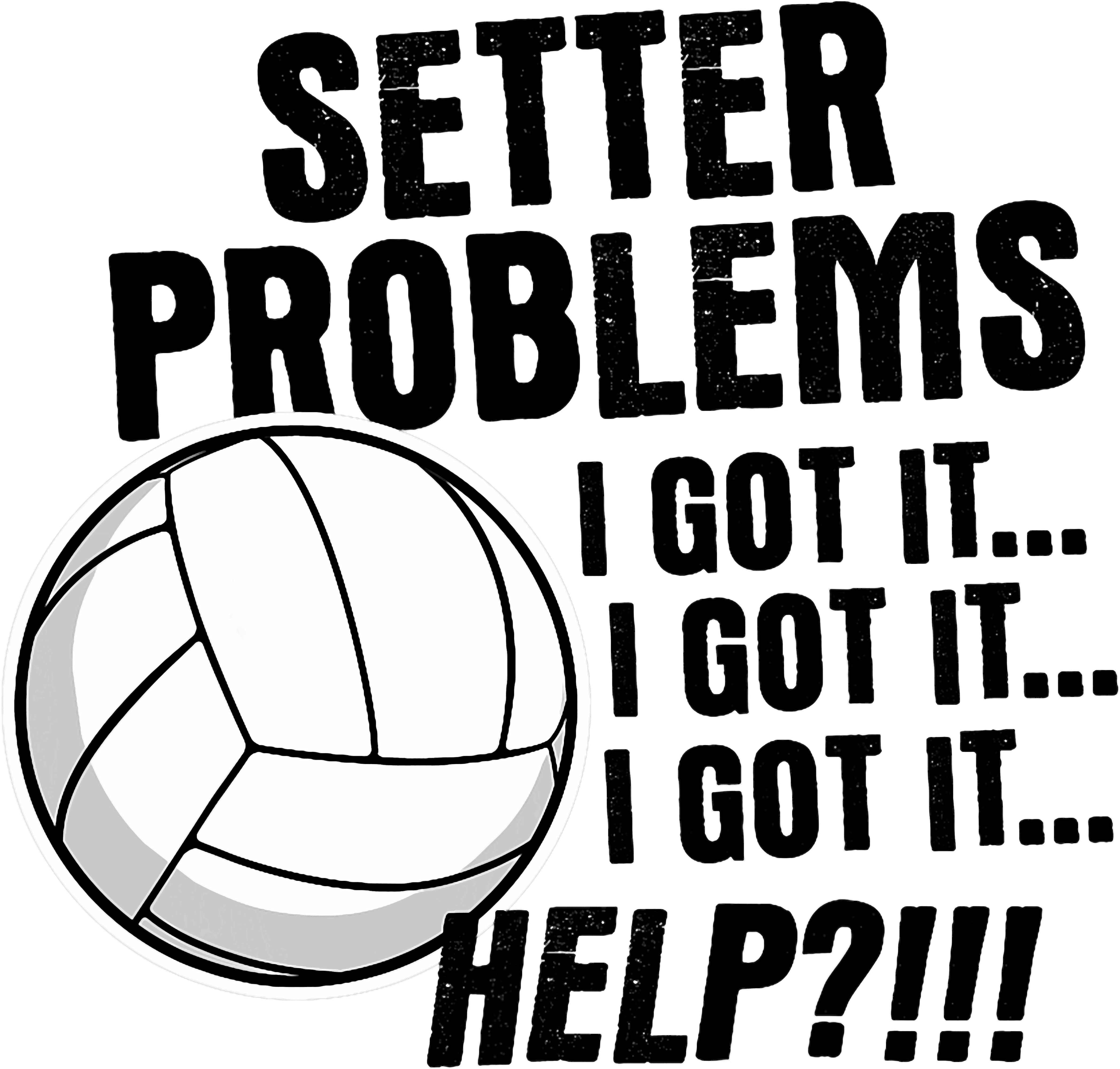 Setter Problems Volleyball DTF Transfer