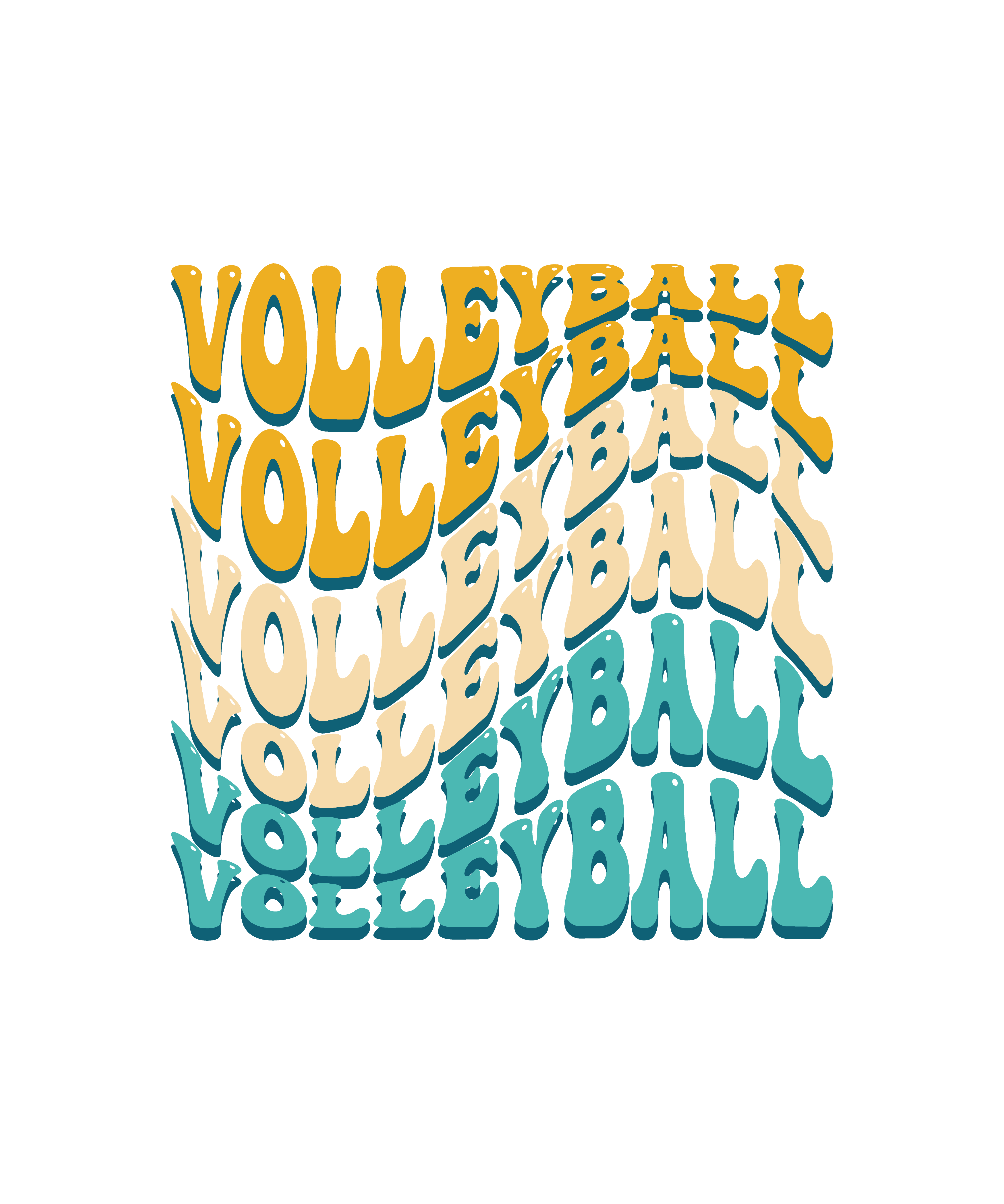Retro Volleyball DTF Transfer