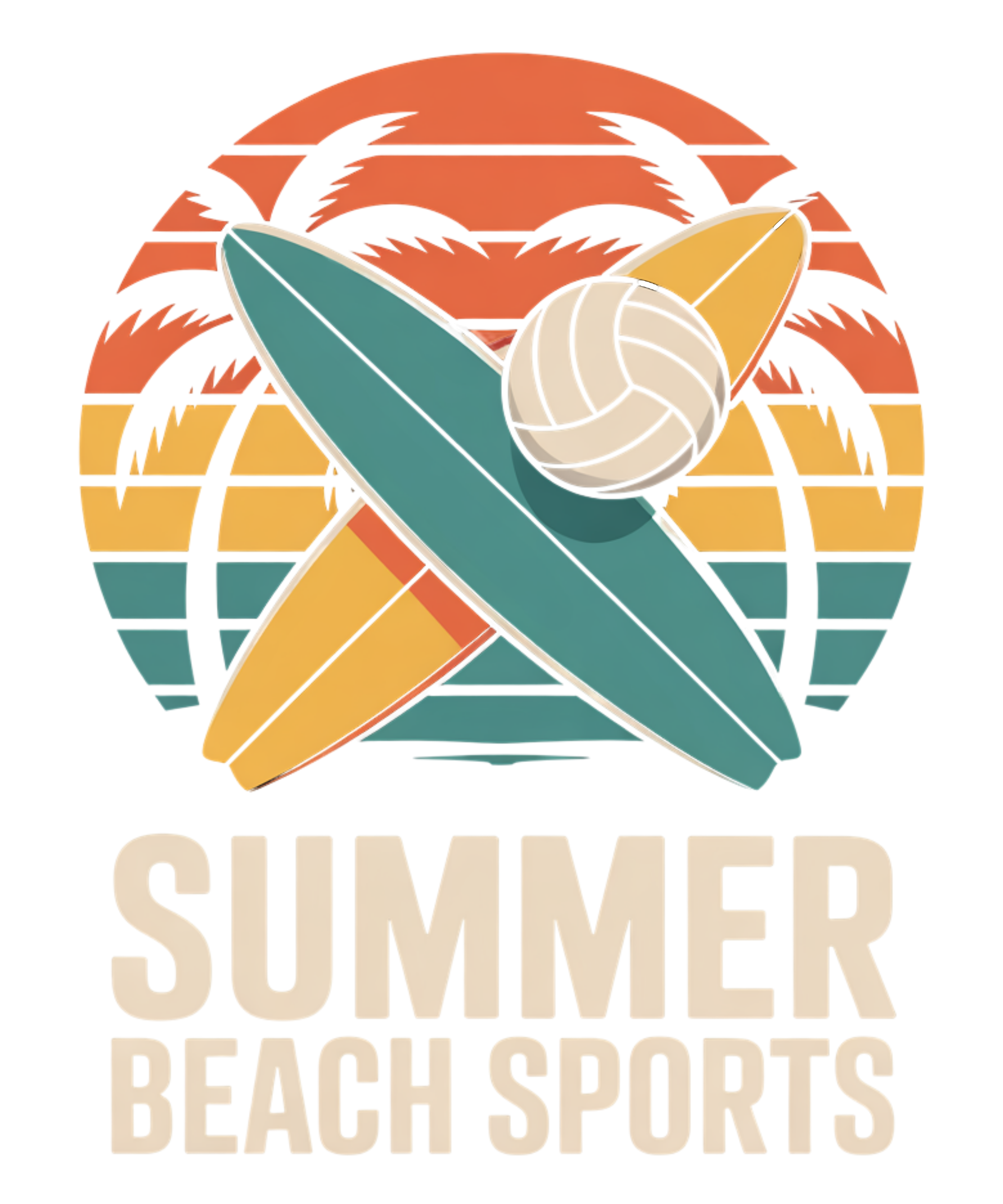 Summer Beach Volleyball Sports DTF Transfer
