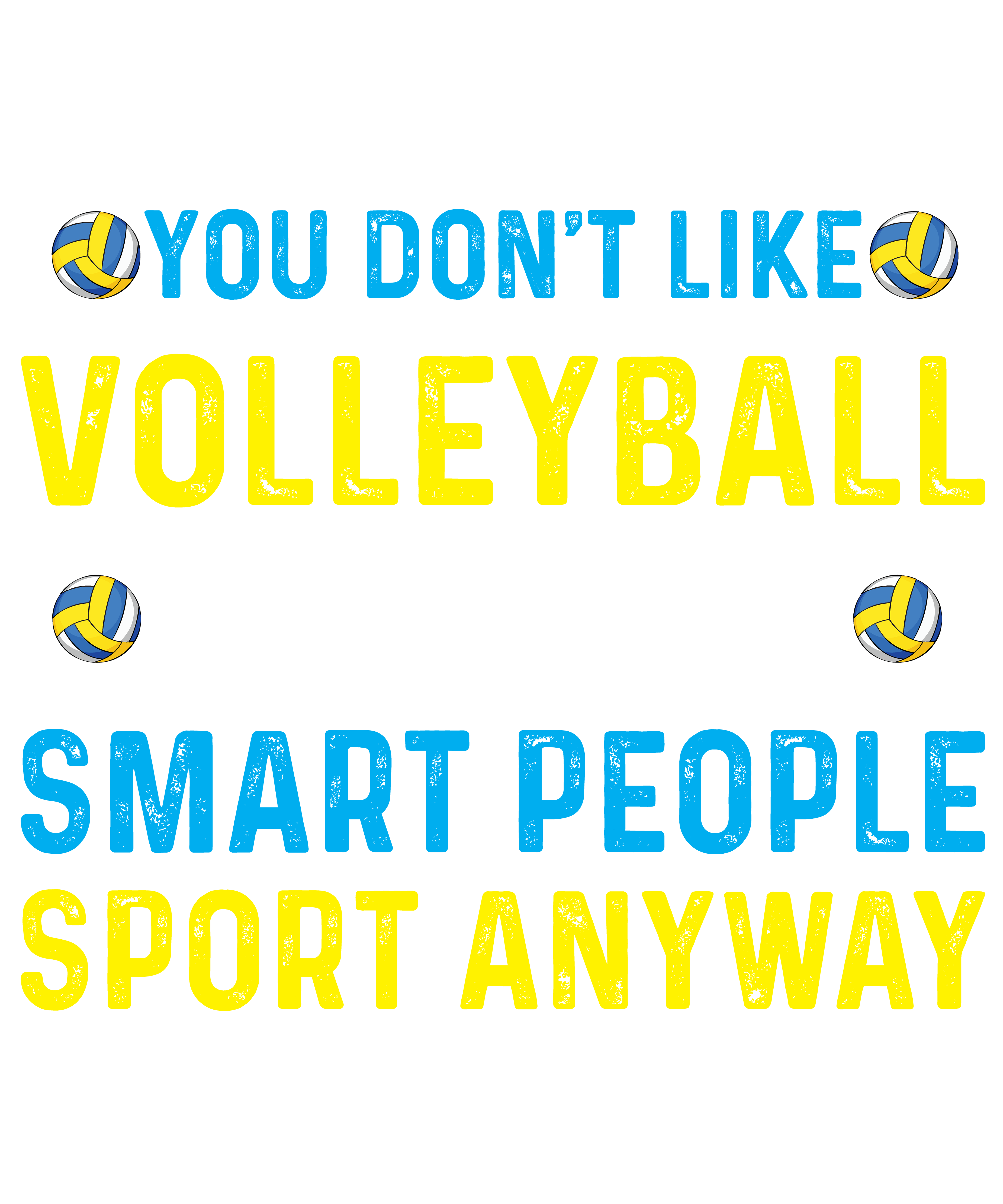 Volleyball Smart People DTF Transfer