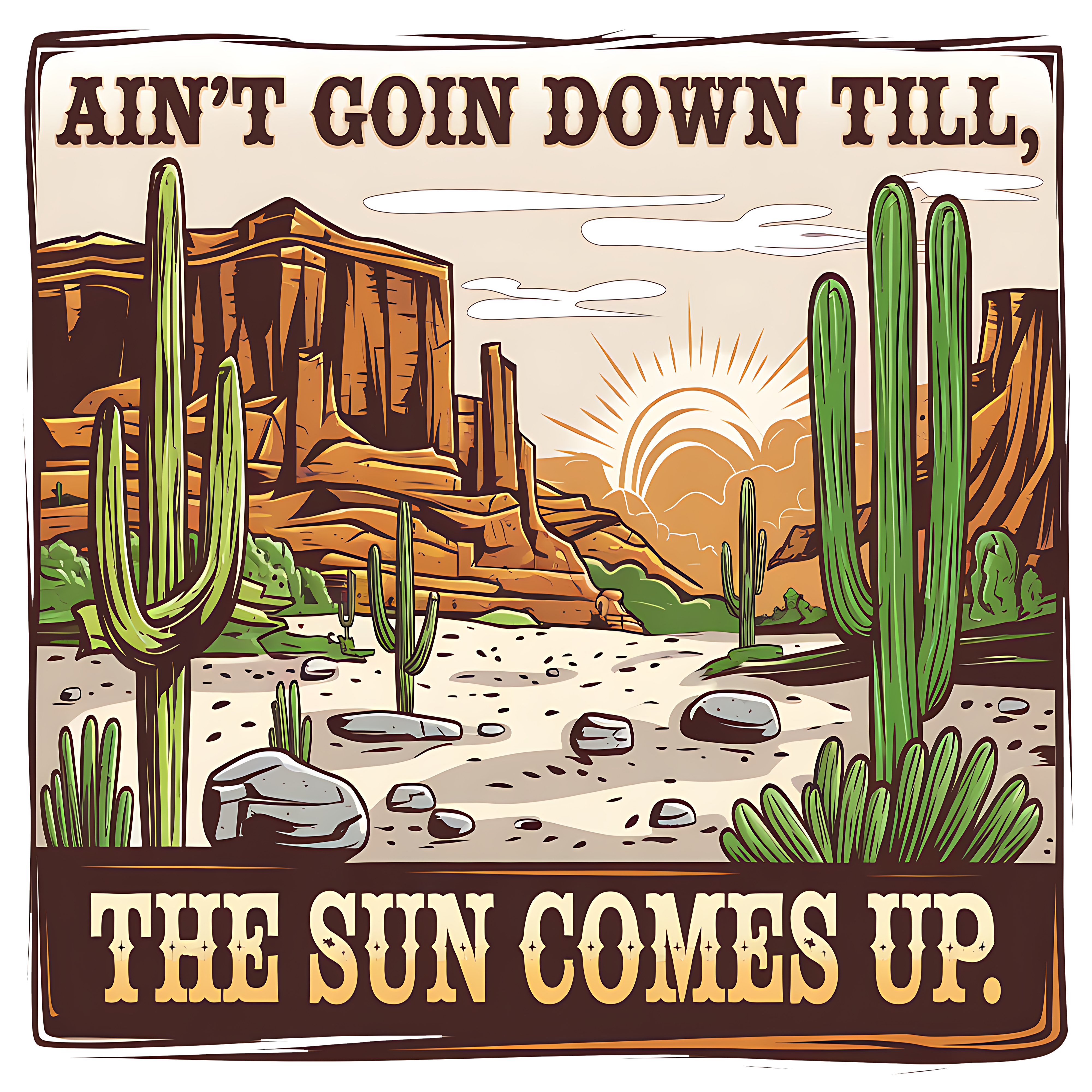 Western Desert Sunset DTF Transfer