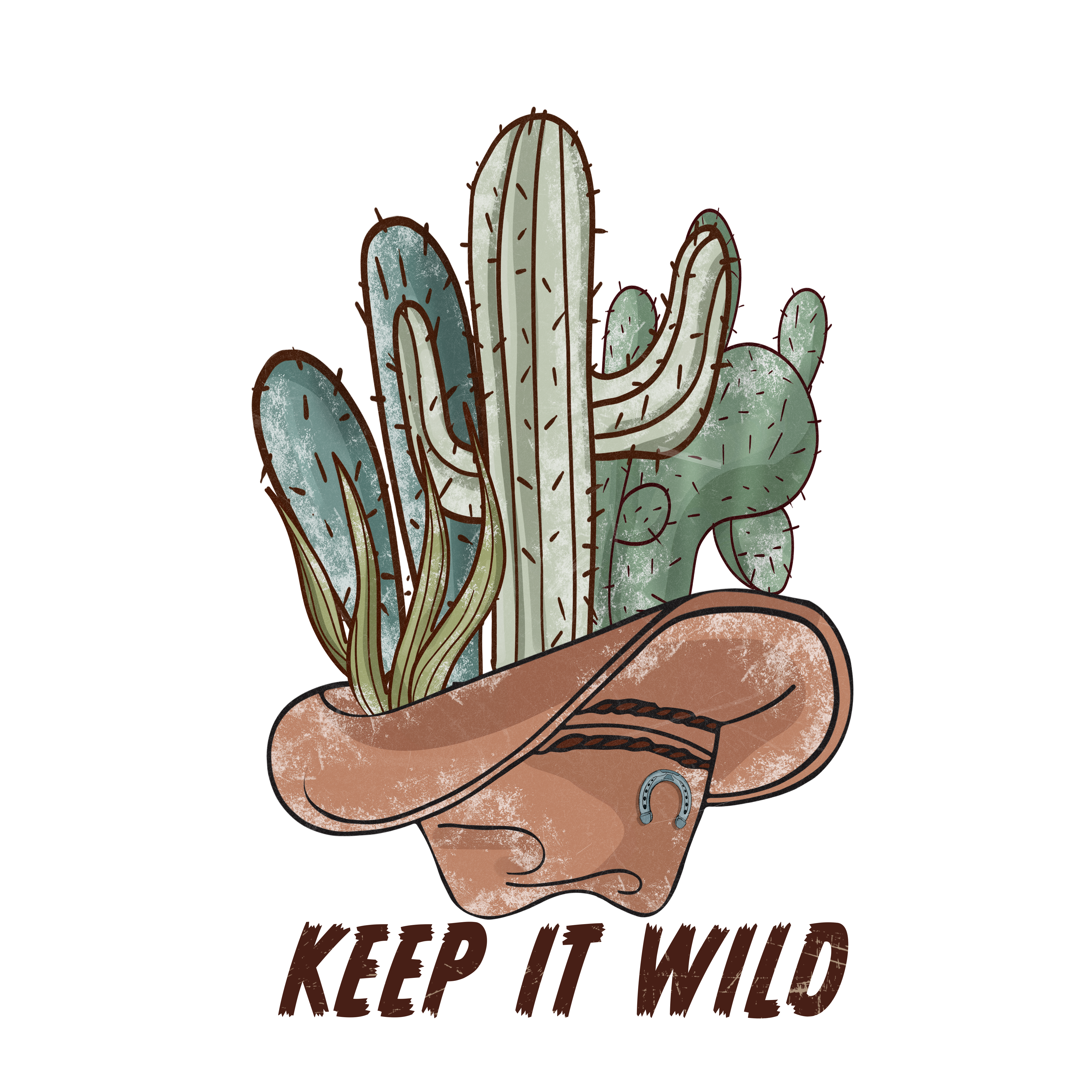Keep It Wild Cactus DTF Transfer