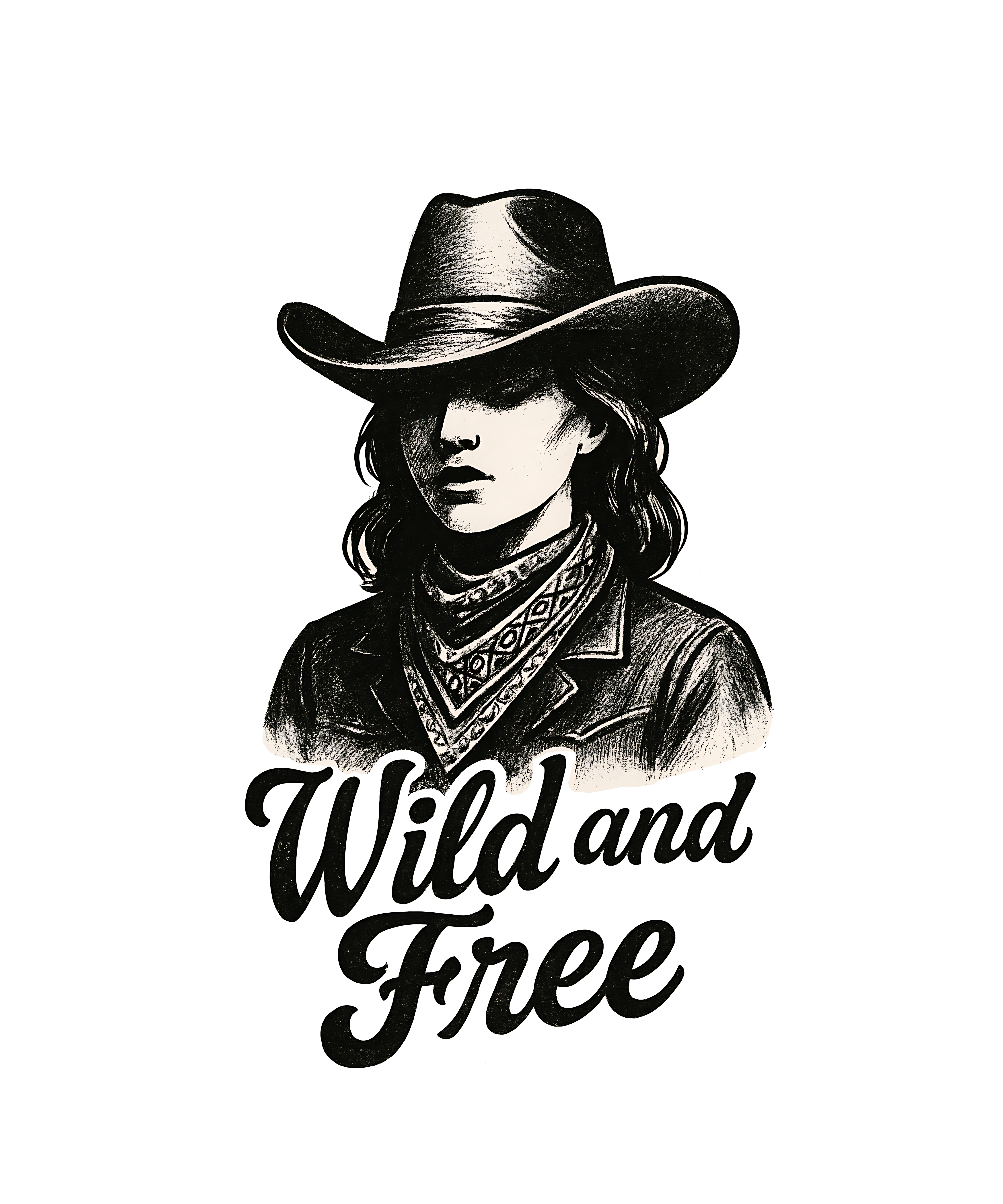 Wild And Free Cowgirl DTF Transfer
