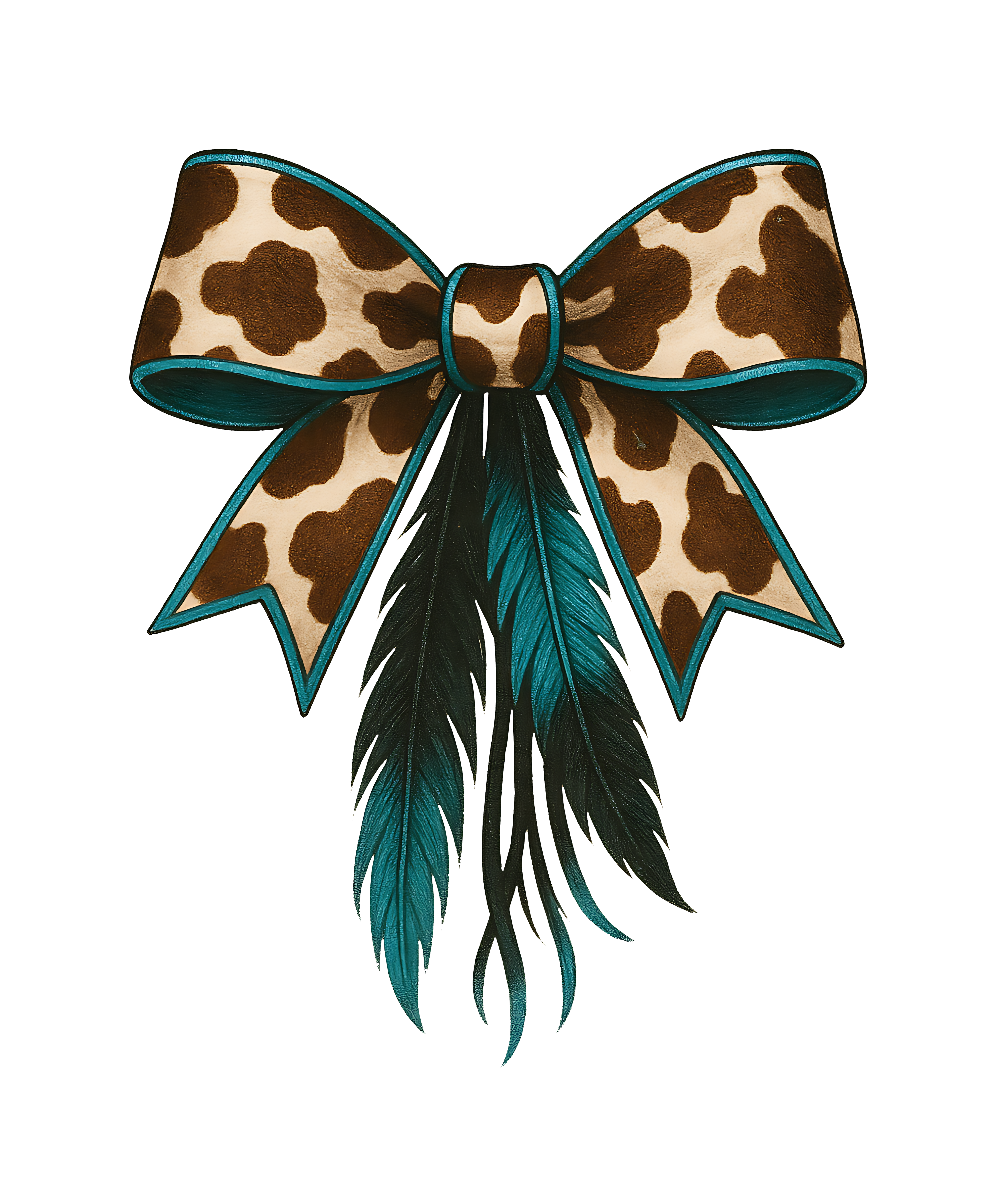 Cowgirl Bow And Feather DTF Transfer