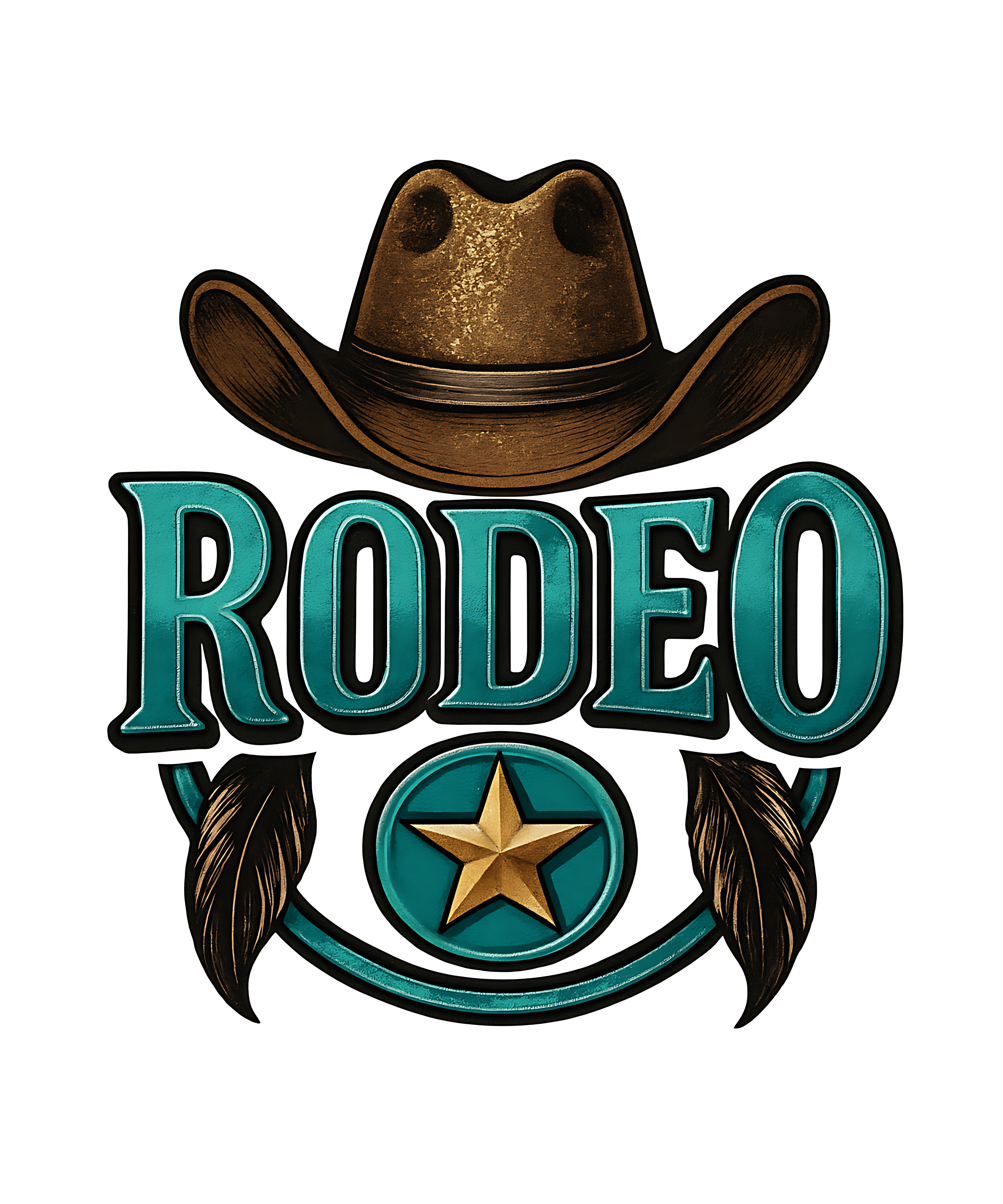Western Rodeo Star DTF Transfer
