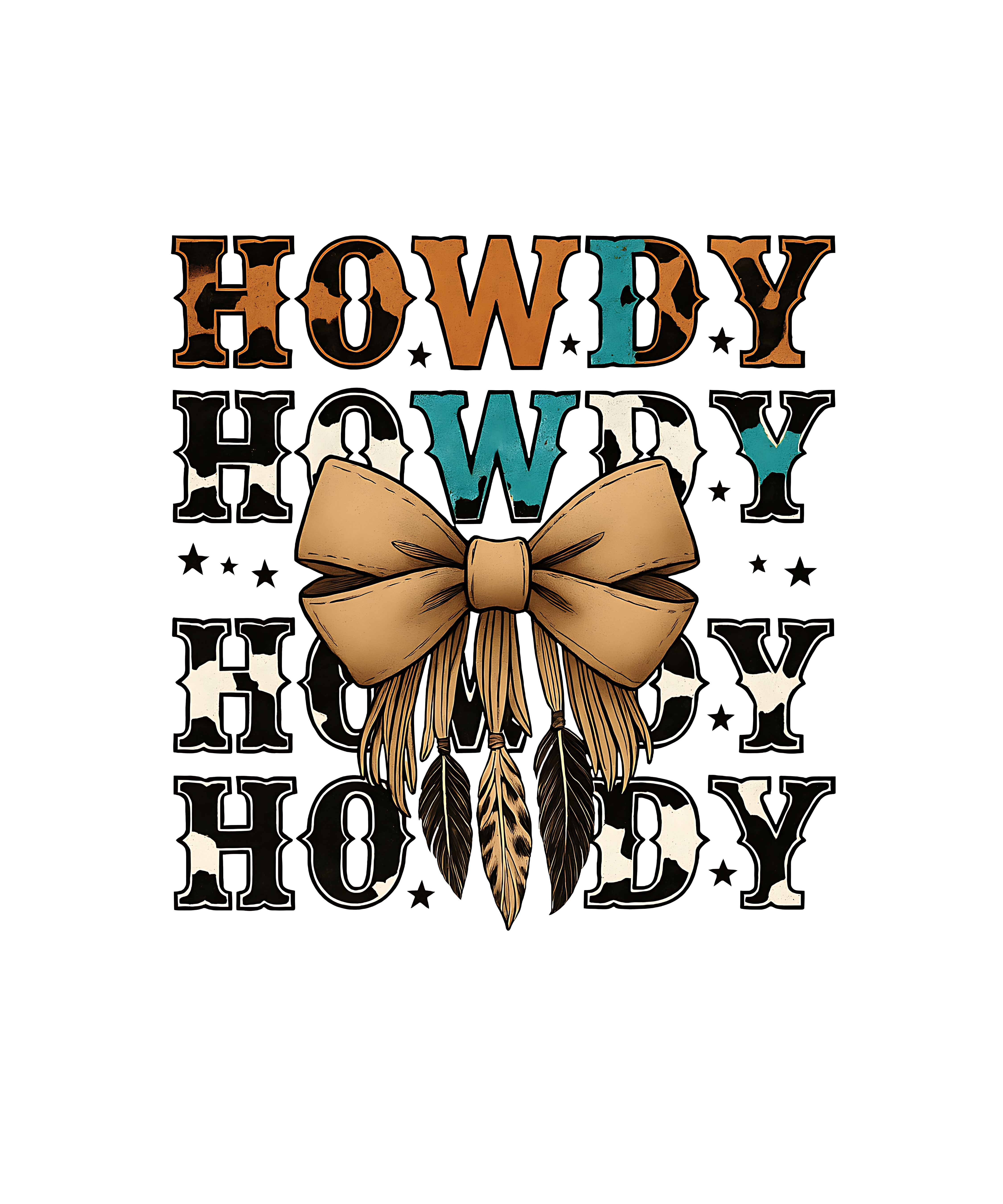 Howdy Cowgirl Bow DTF Transfer