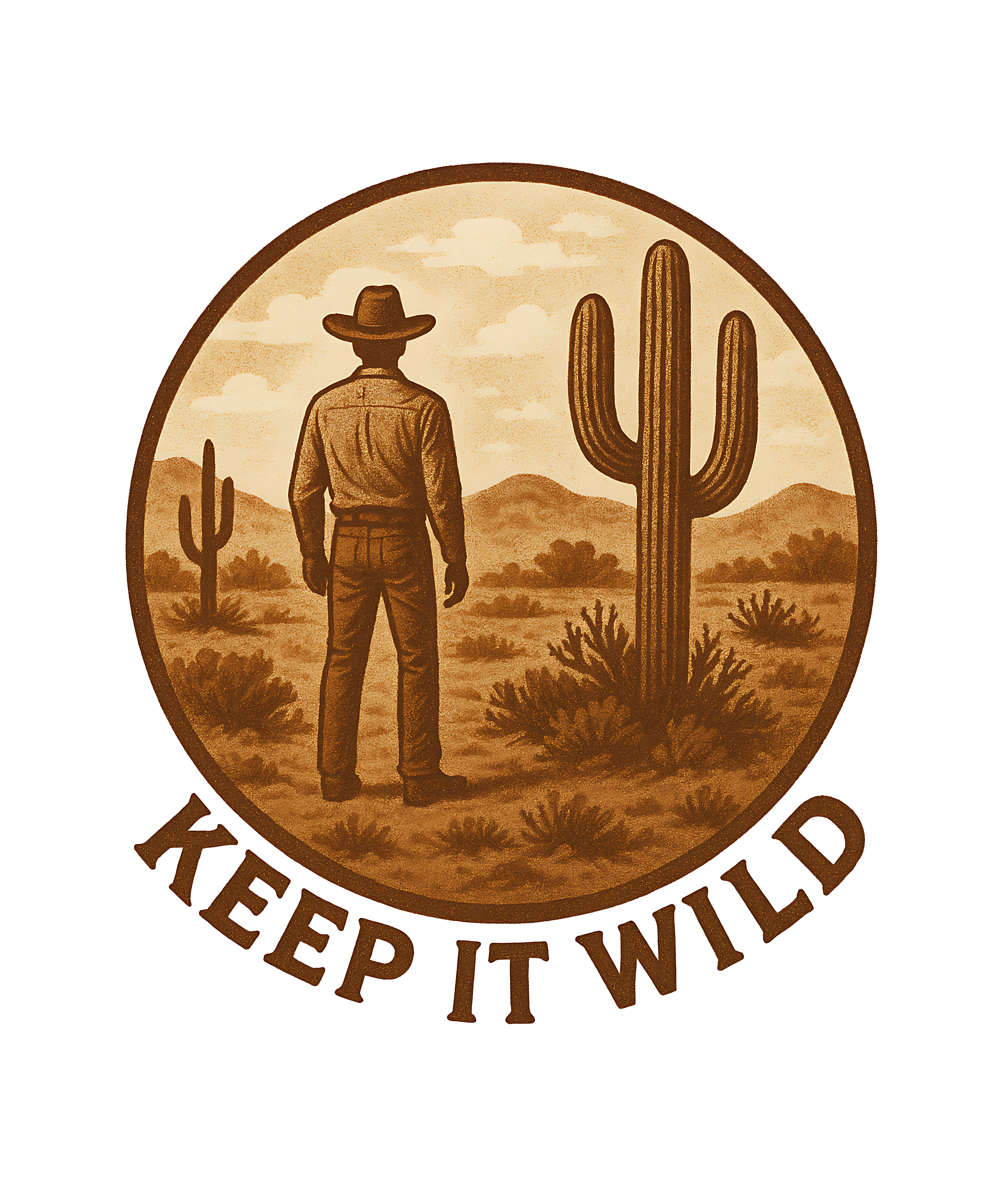 Keep It Wild Cowboy DTF Transfer