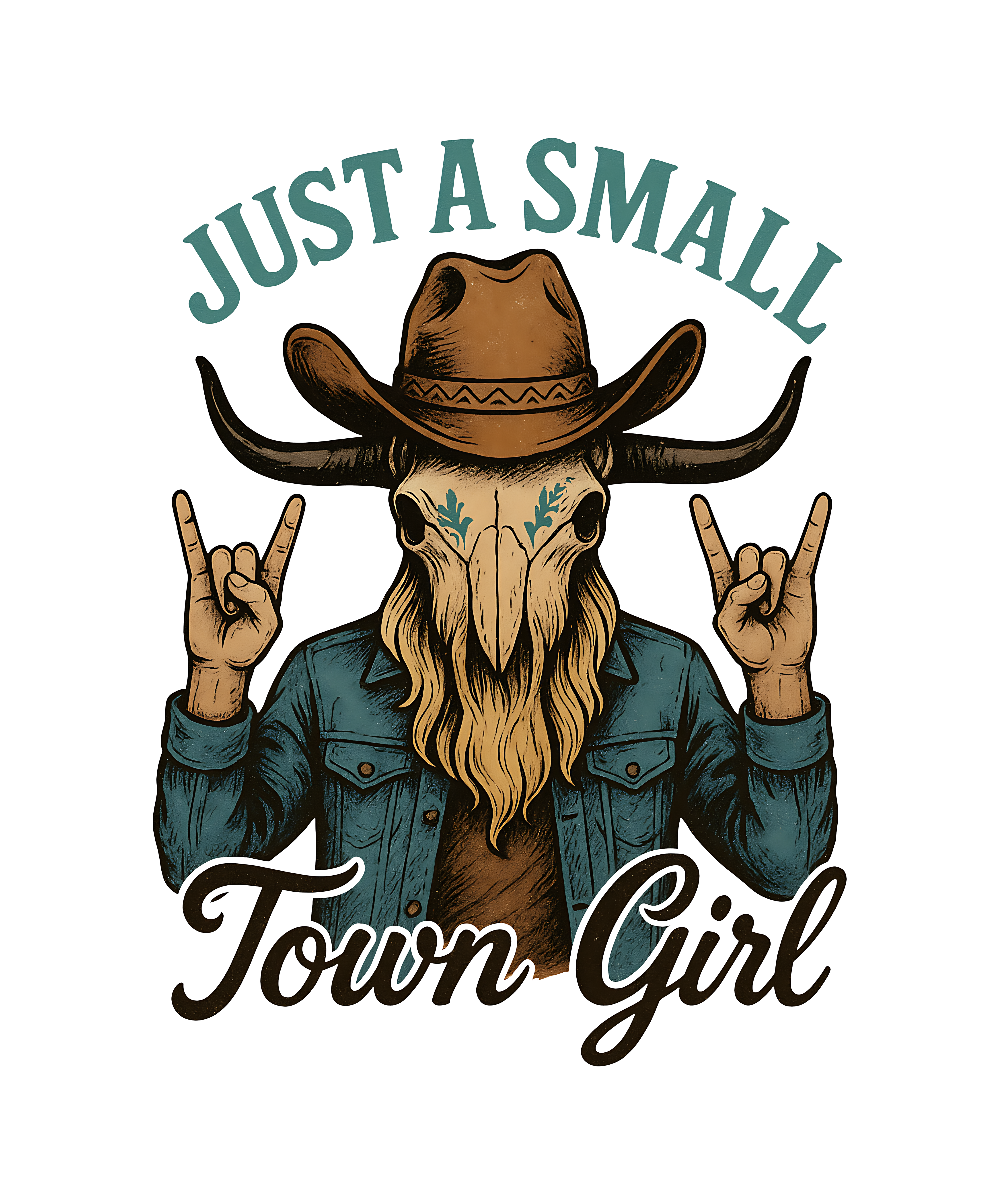 Small Town Cowgirl DTF Transfer