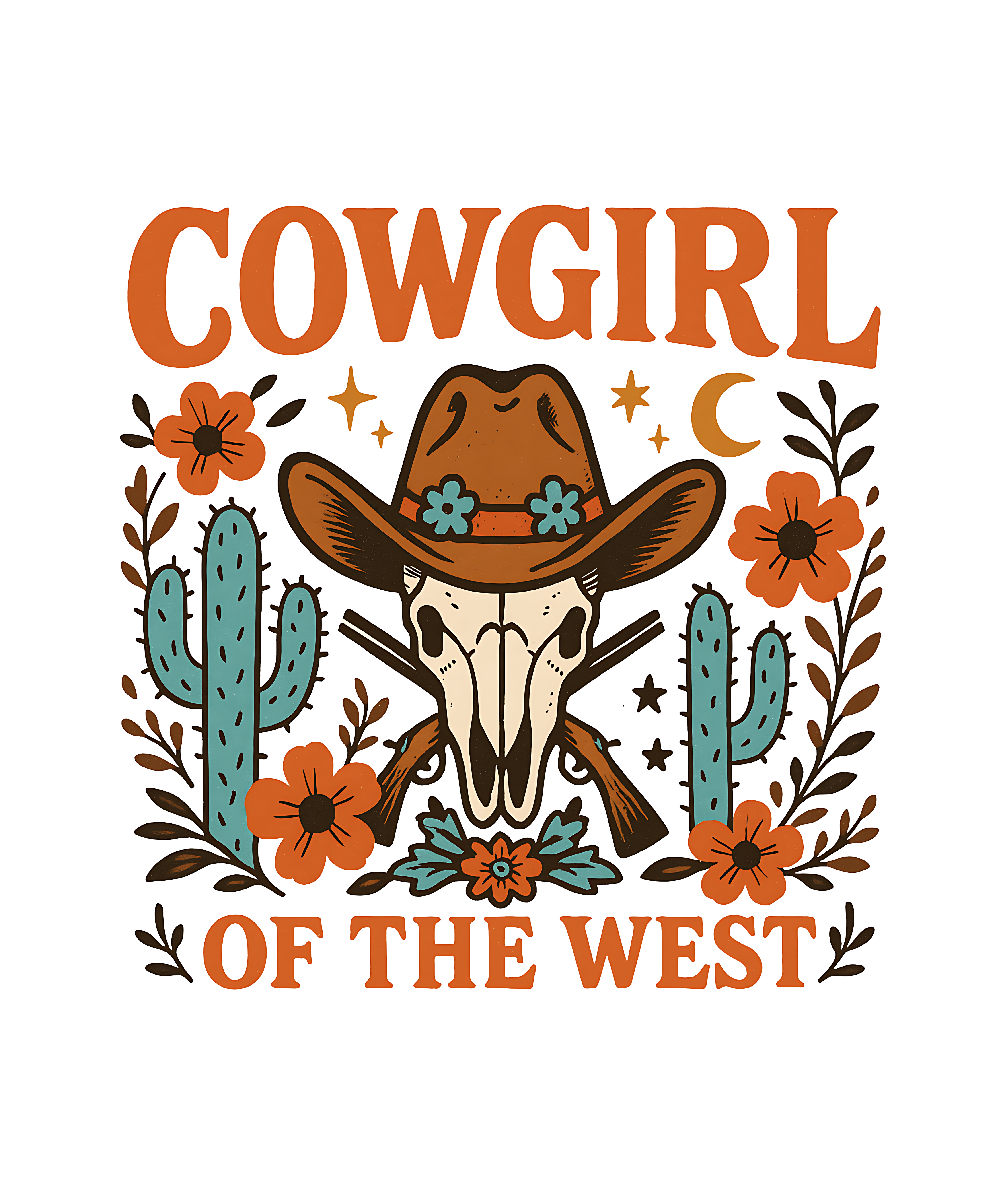 Cowgirl Of The West DTF Transfer