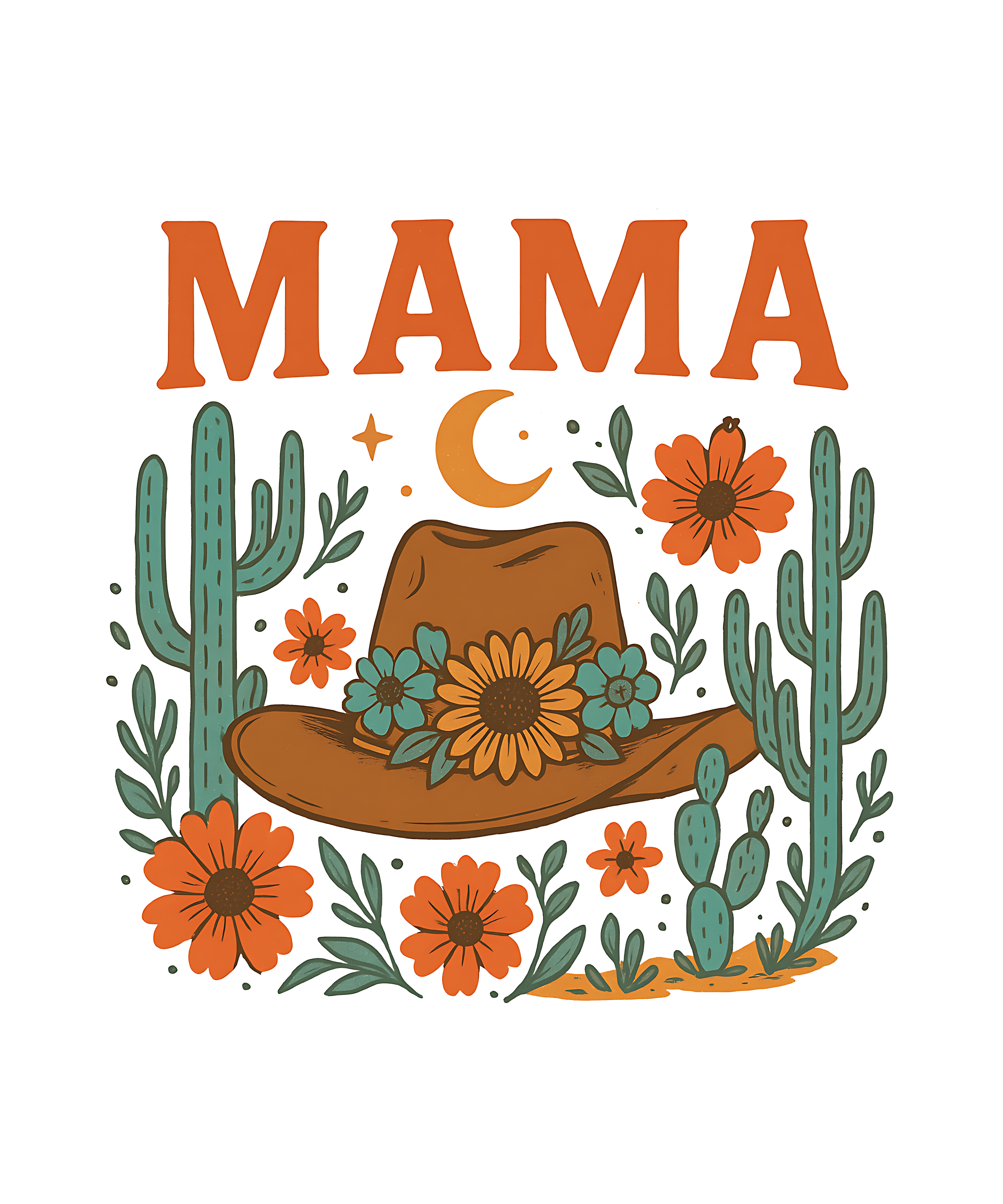 Mama Cowgirl Hat DTF Transfer