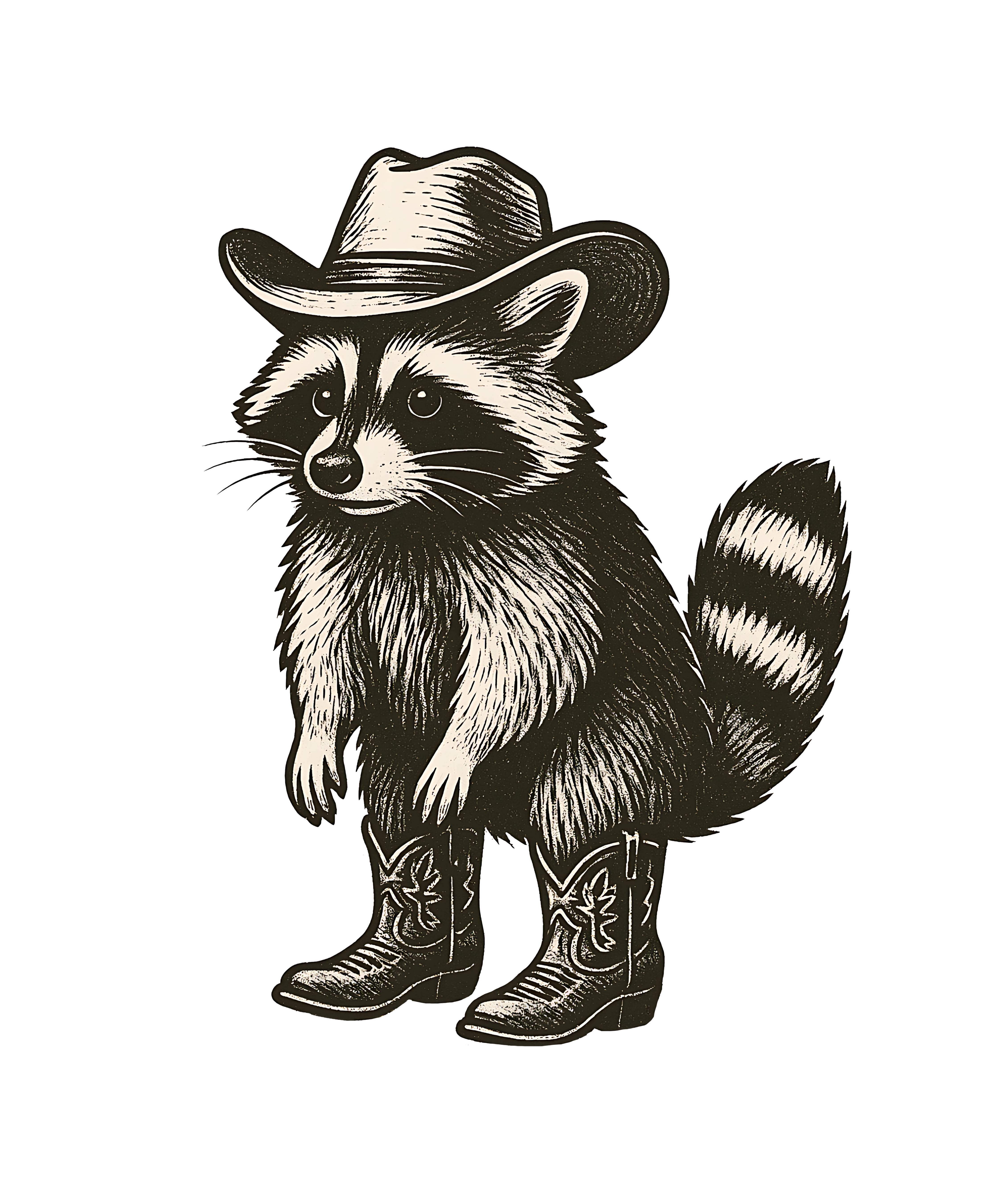 Cowboy Raccoon DTF Transfer