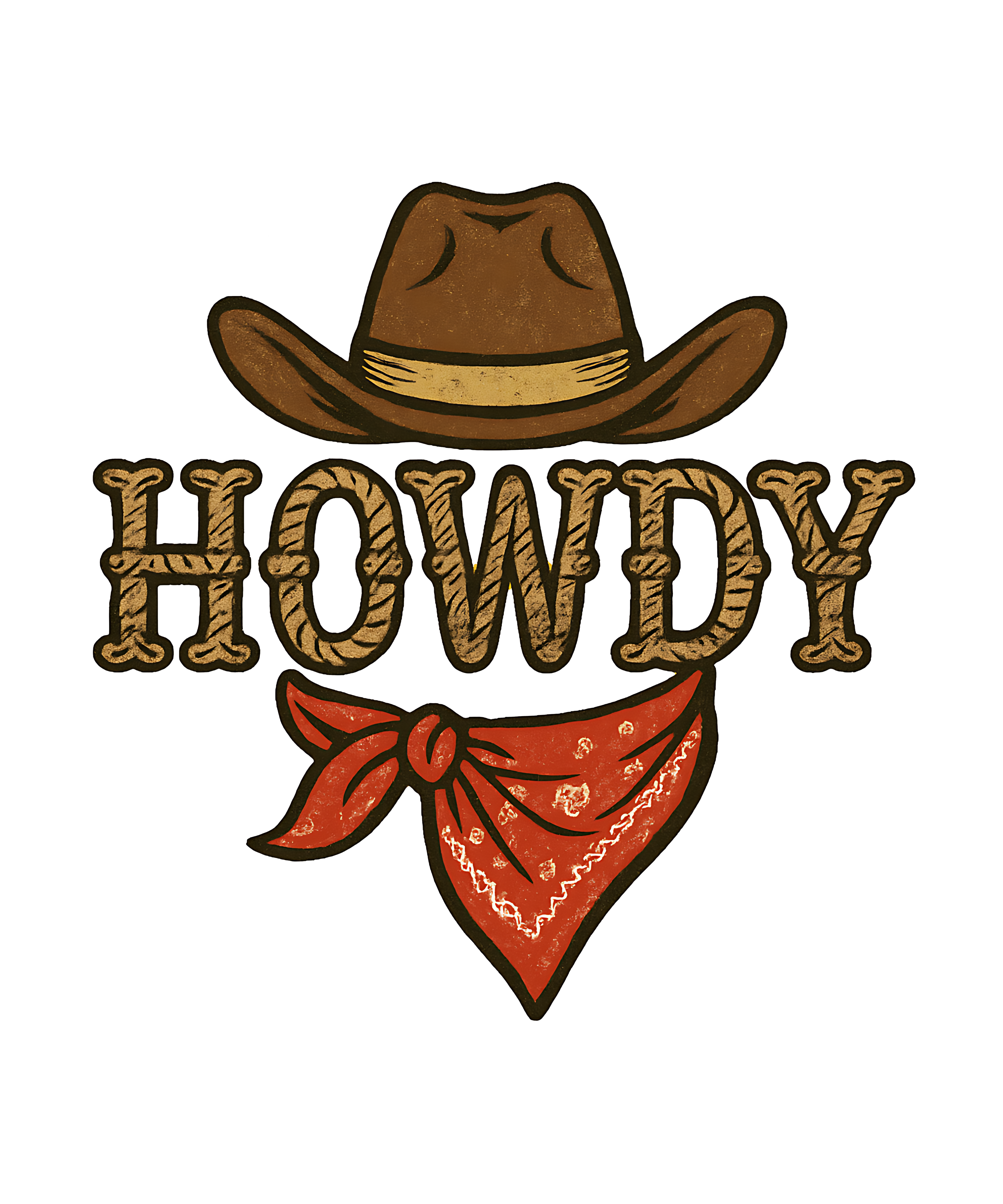 Howdy Cowboy DTF Transfer